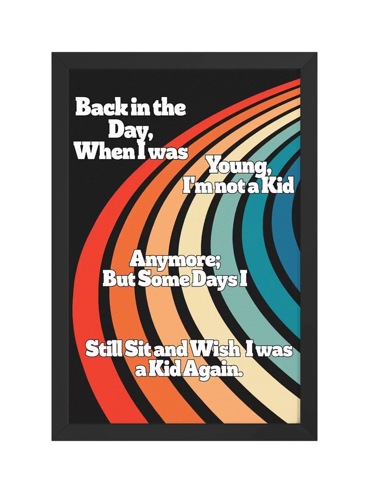 "Back in the Day" Vibrant Matte Poster in Ayous Wood Frame product image (3)