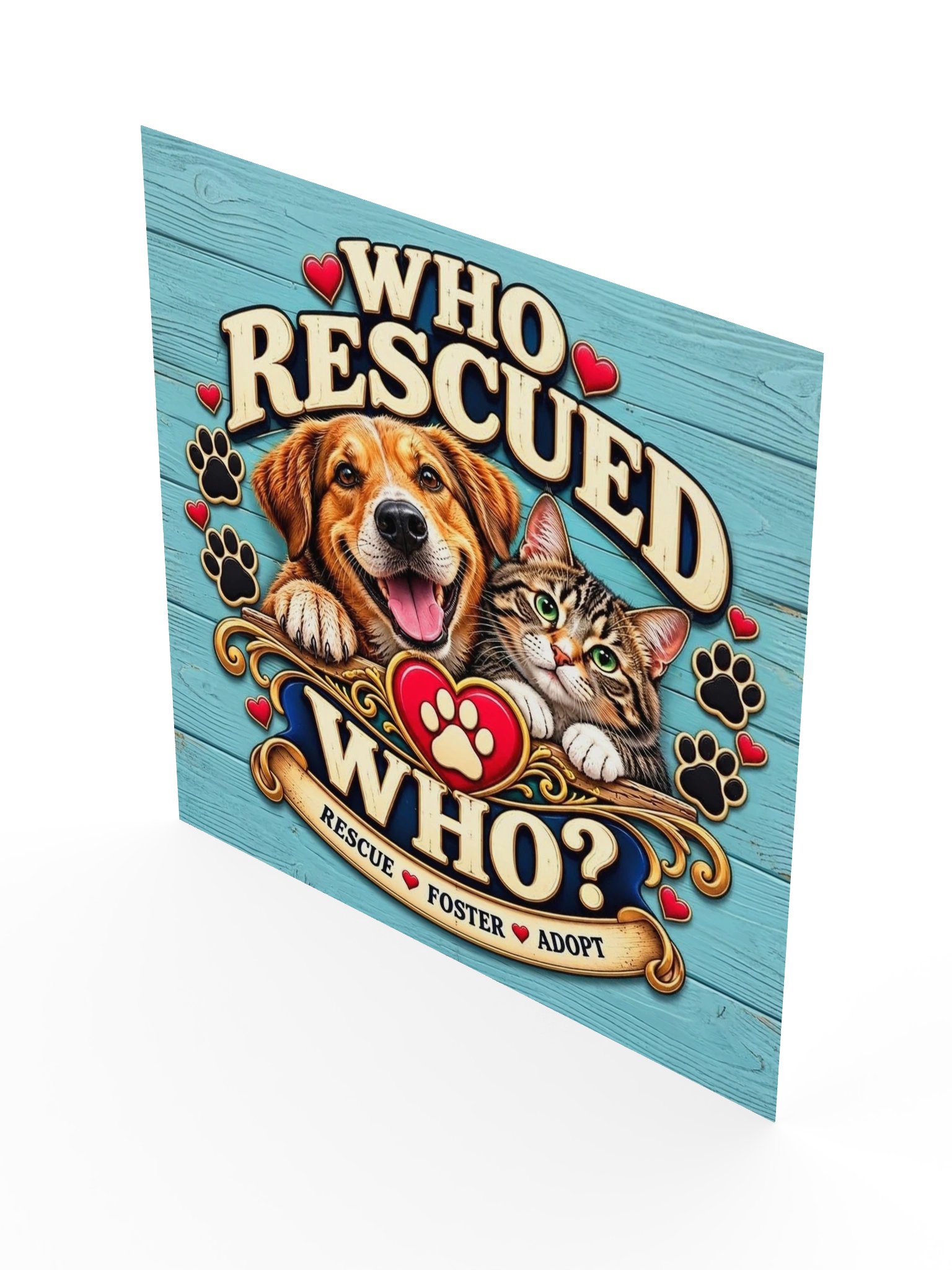 Who Rescued Who? Rescue, Foster & Adopt Poster product image (3)