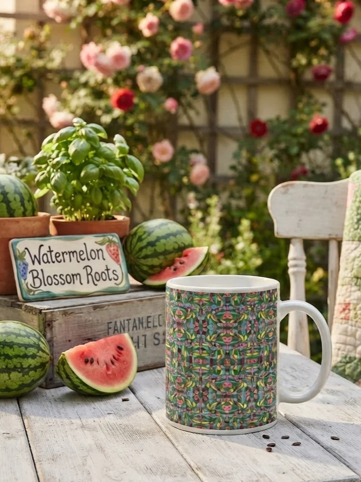 Watermelon Bloom – Glossy Ceramic Mug product image (1)