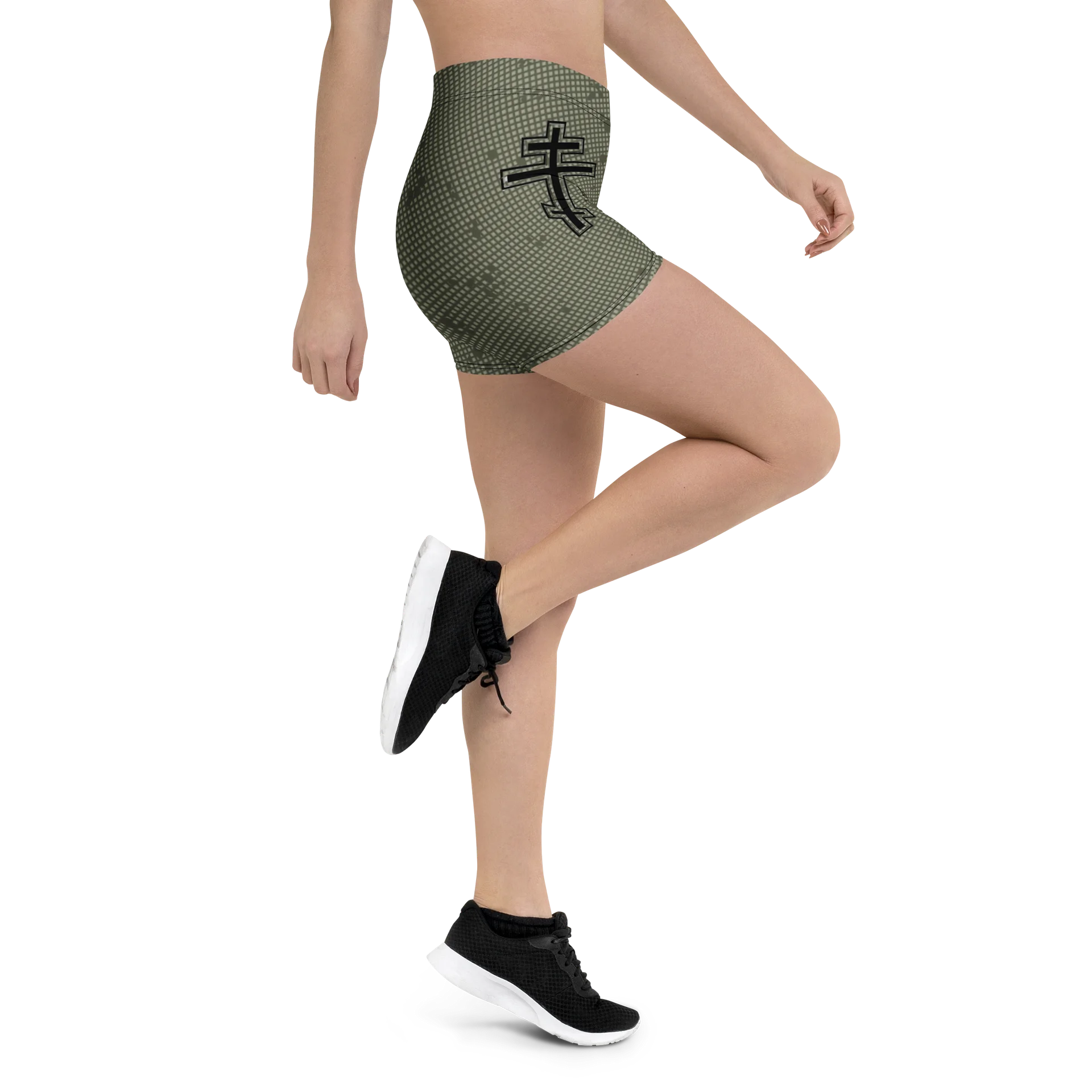 Faithful Camo: Proverb 3:25 Compression Shorts - Desert Night Camo product image (4)
