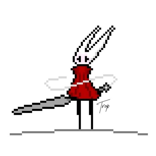 Hollow Knight art month? Why not. Day 1 Hornet #HKAM26 #pixelart #hollowknight