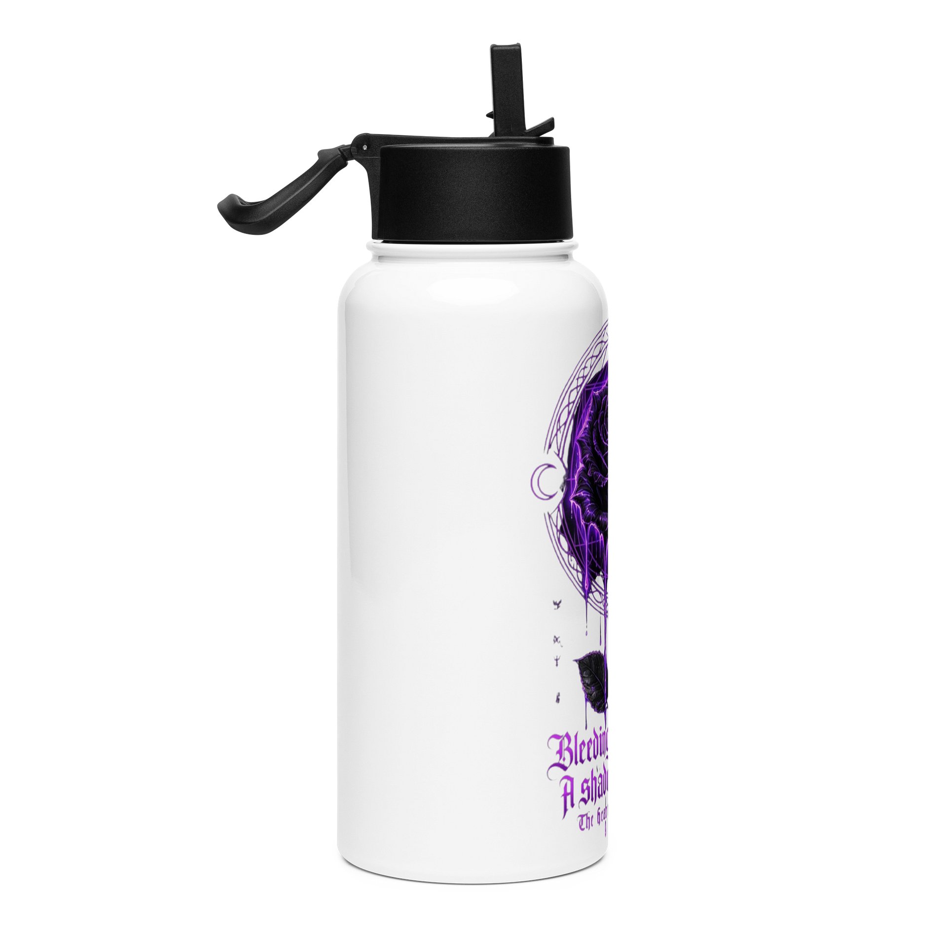 Neon Gothic Rose 32oz Straw Bottle product image (4)