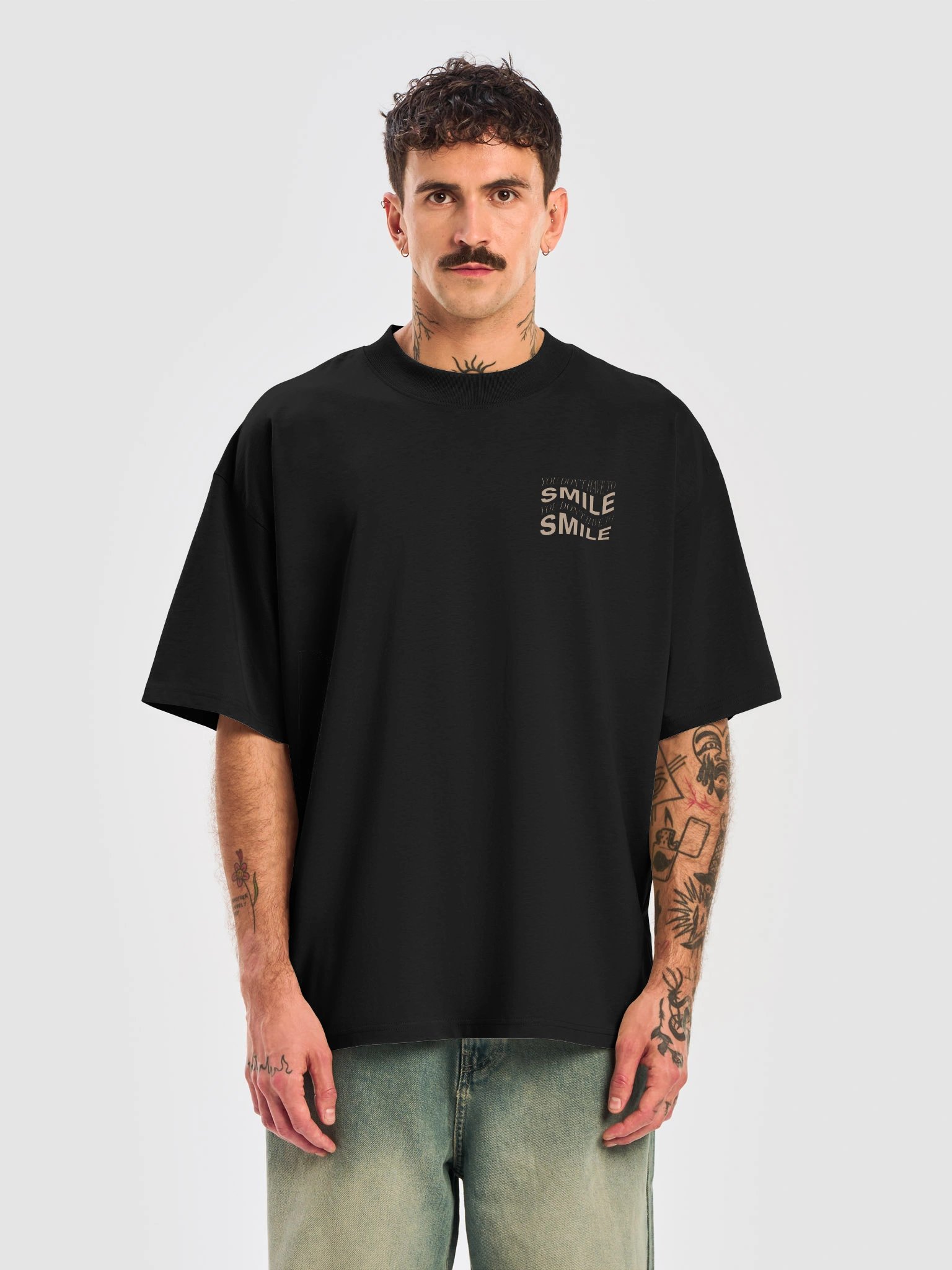 SMILE Organic Oversized Crew-Neck T-Shirt product image (5)
