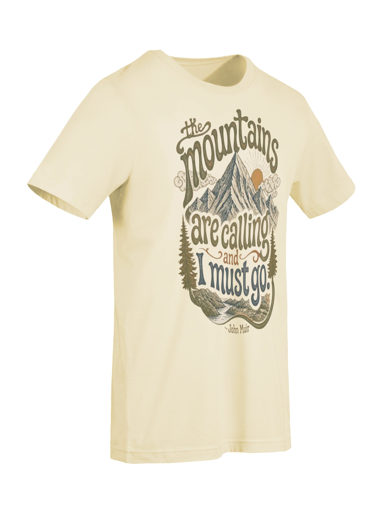 John Muir Quote Shirt, Mountains Are Calling Tee, Nature Lover Hiking Graphic product image (106)