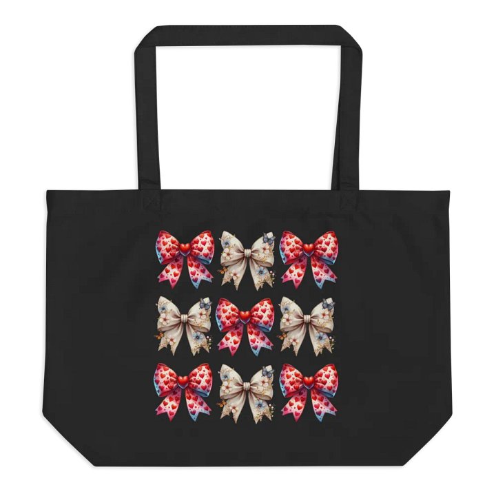 Spring Bows Heart Whimsy Organic Tote product image (1)
