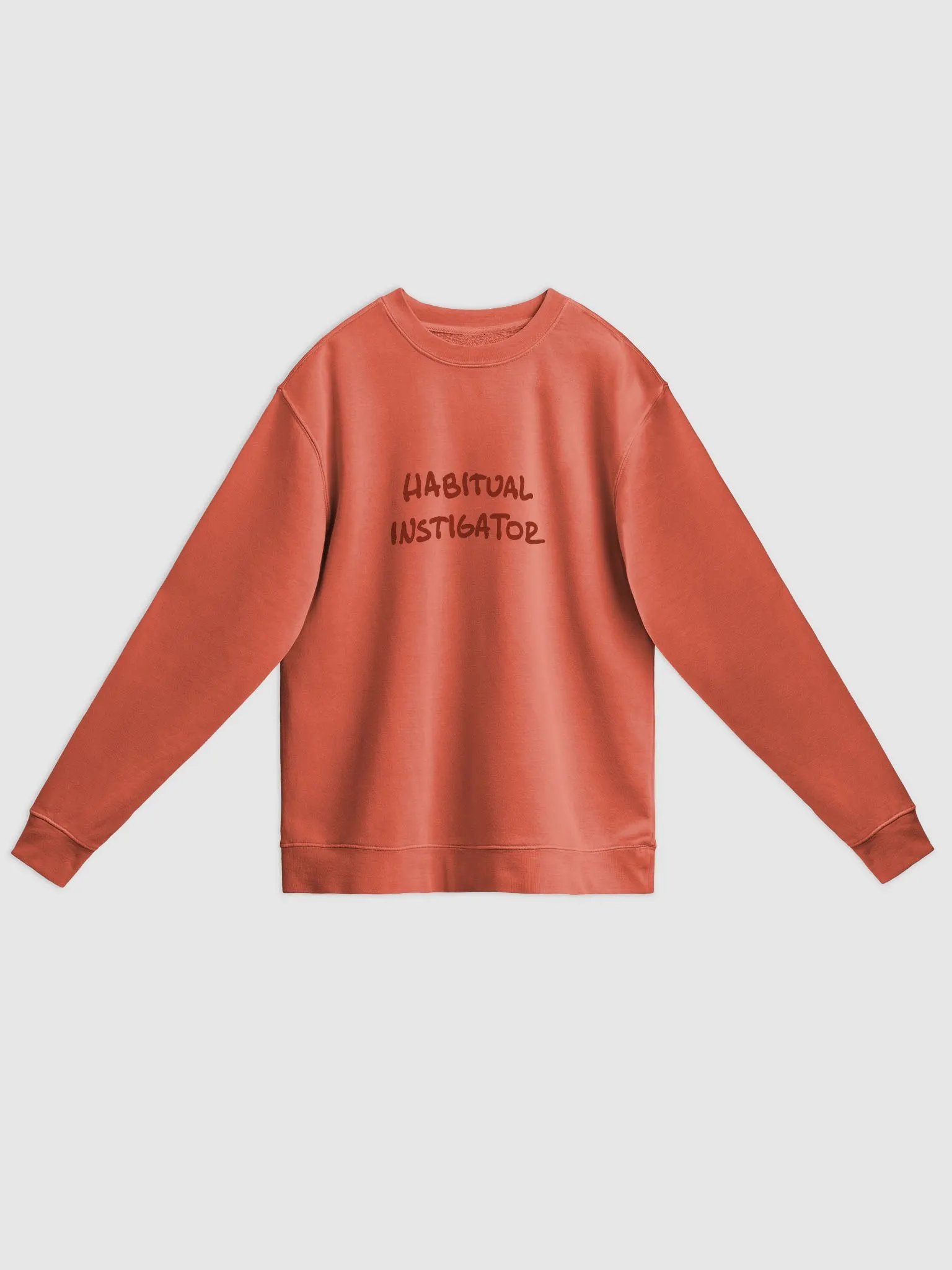HABITUAL INSTIGATOR (red design) printed pigment crewneck product image (7)