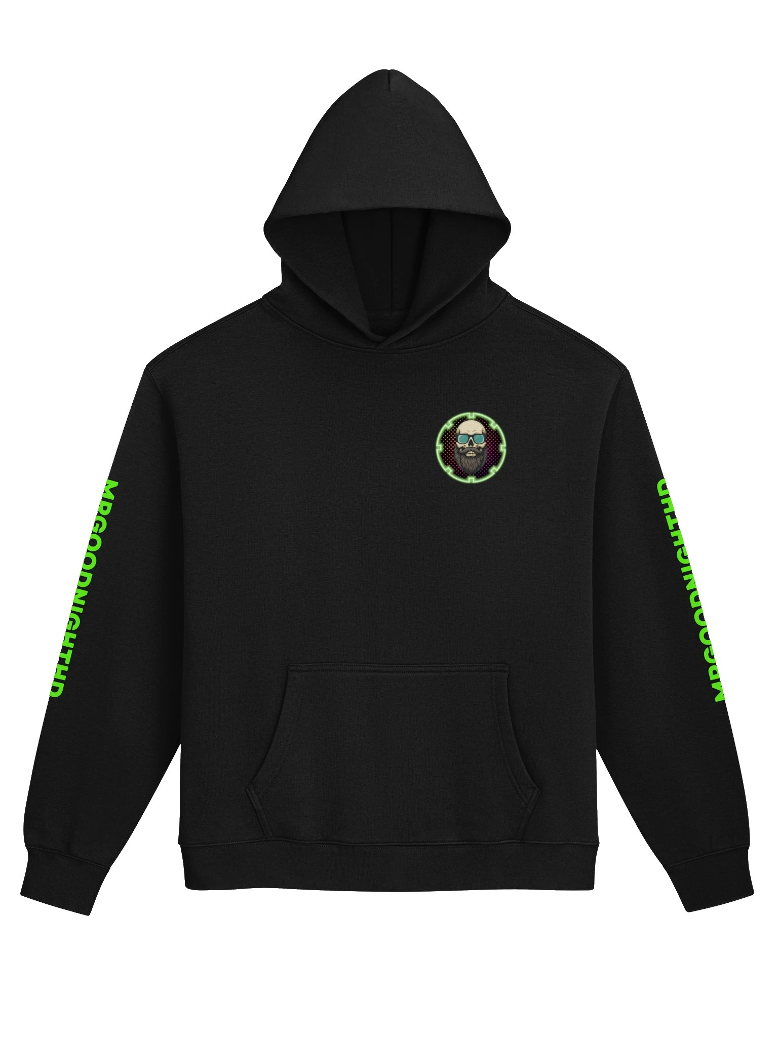Neon Skull Beard Hoodie product image (1)