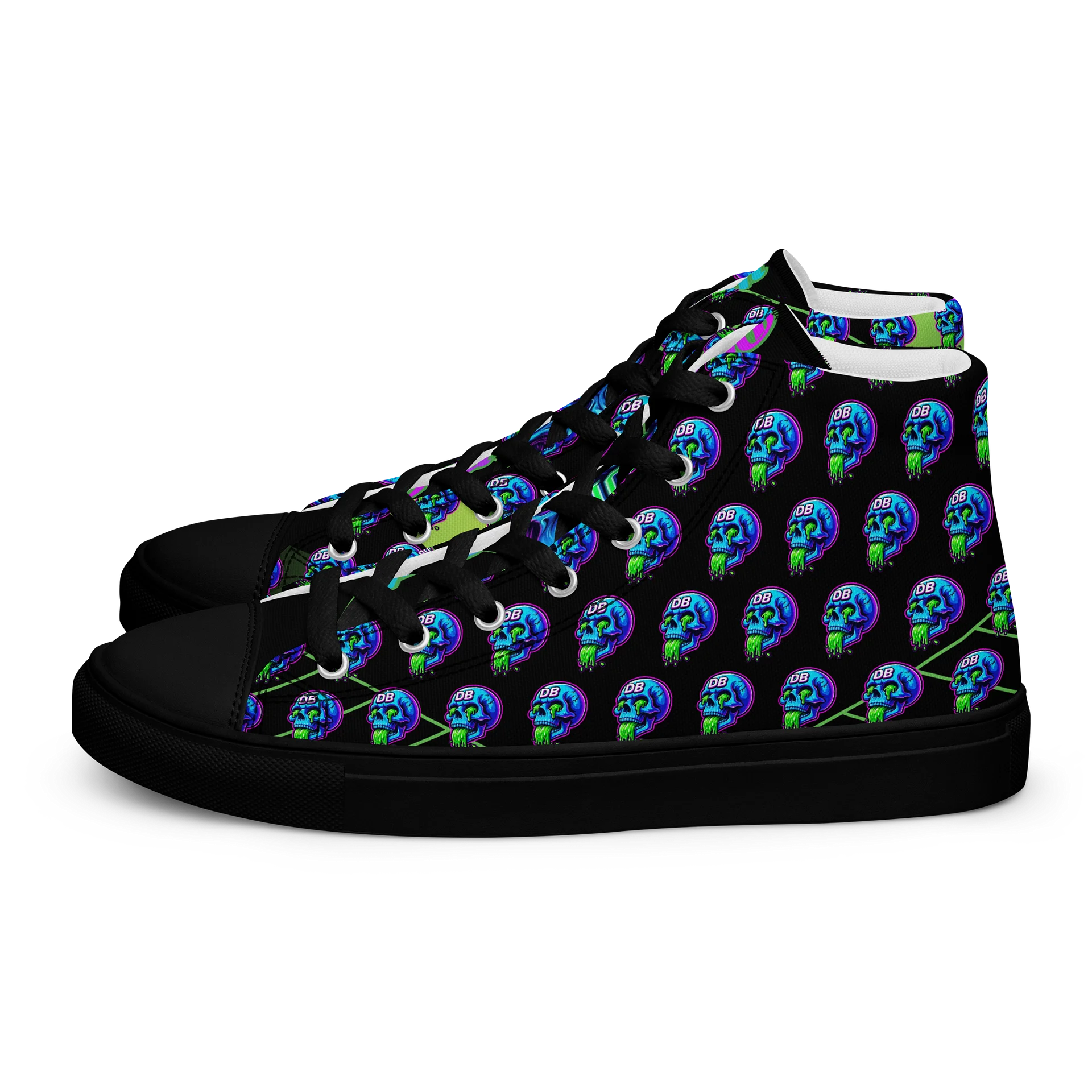 Men's "Sick Skull Grid" Premium High-Top Sneakers product image (1)
