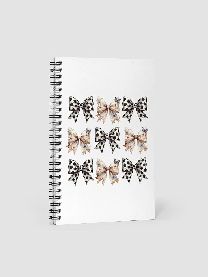 Spring Bows Soccer Floral and Polka Dot Spiral Notebook product image (2)