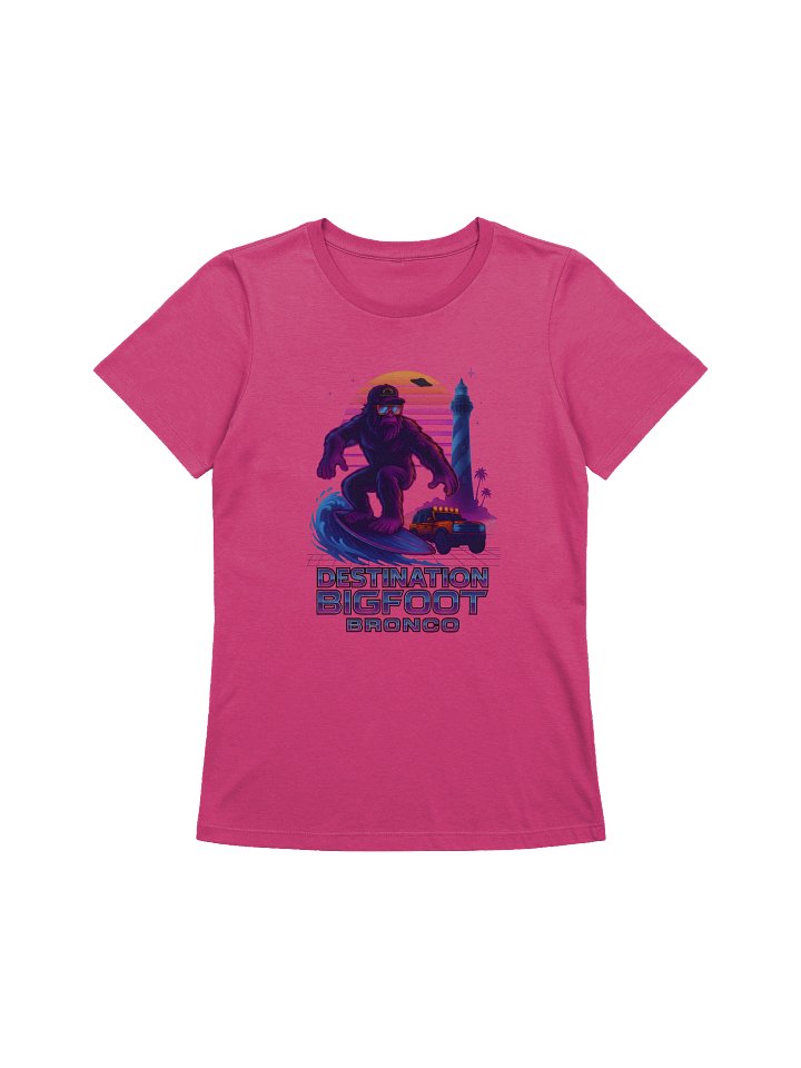 Destination Bigfoot Bronco Synthwave Bella+Canvas Women's Supersoft Relaxed-fit T-Shirt (Multiple Colors Available) product image (16)