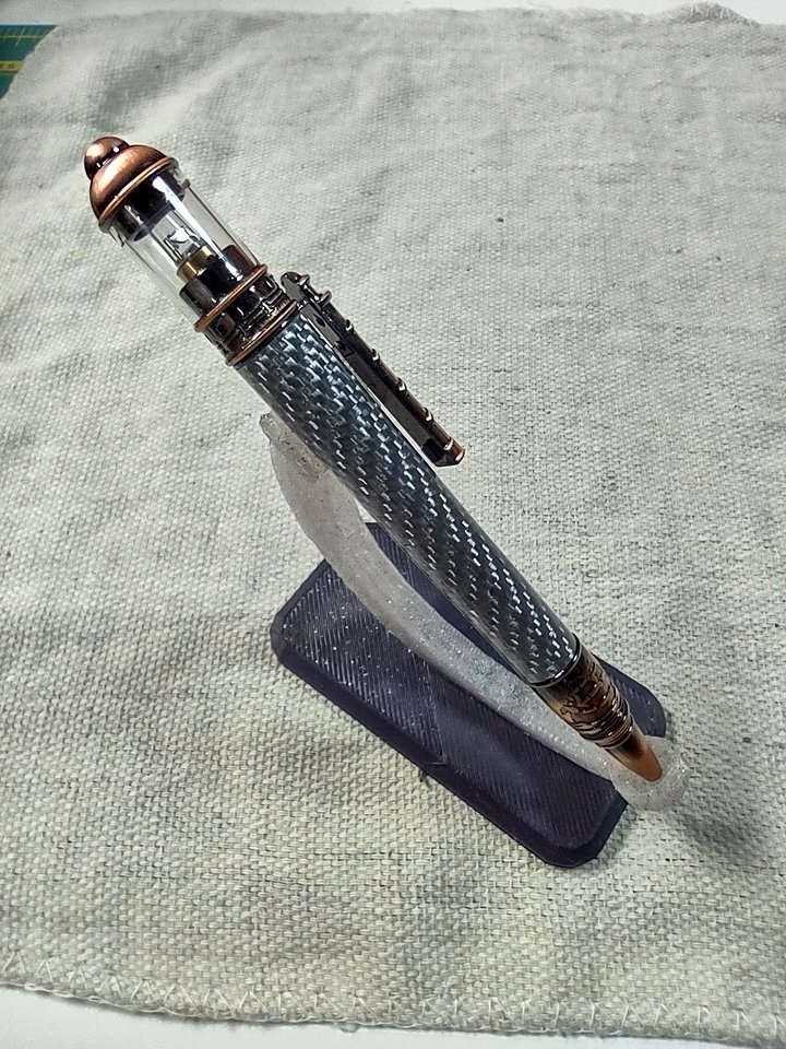 Lighthouse Glow: LED Illuminated Pen with Nautical Design & Carbon Fiber Body - RBLHOUSE1 product image (1)