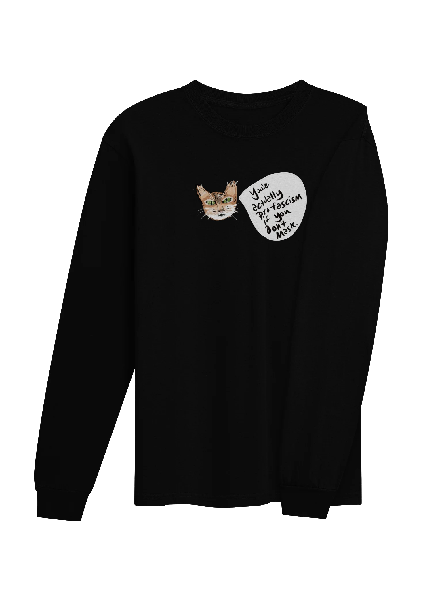 Kitty Mask Thoughts long sleeve tee product image (20)