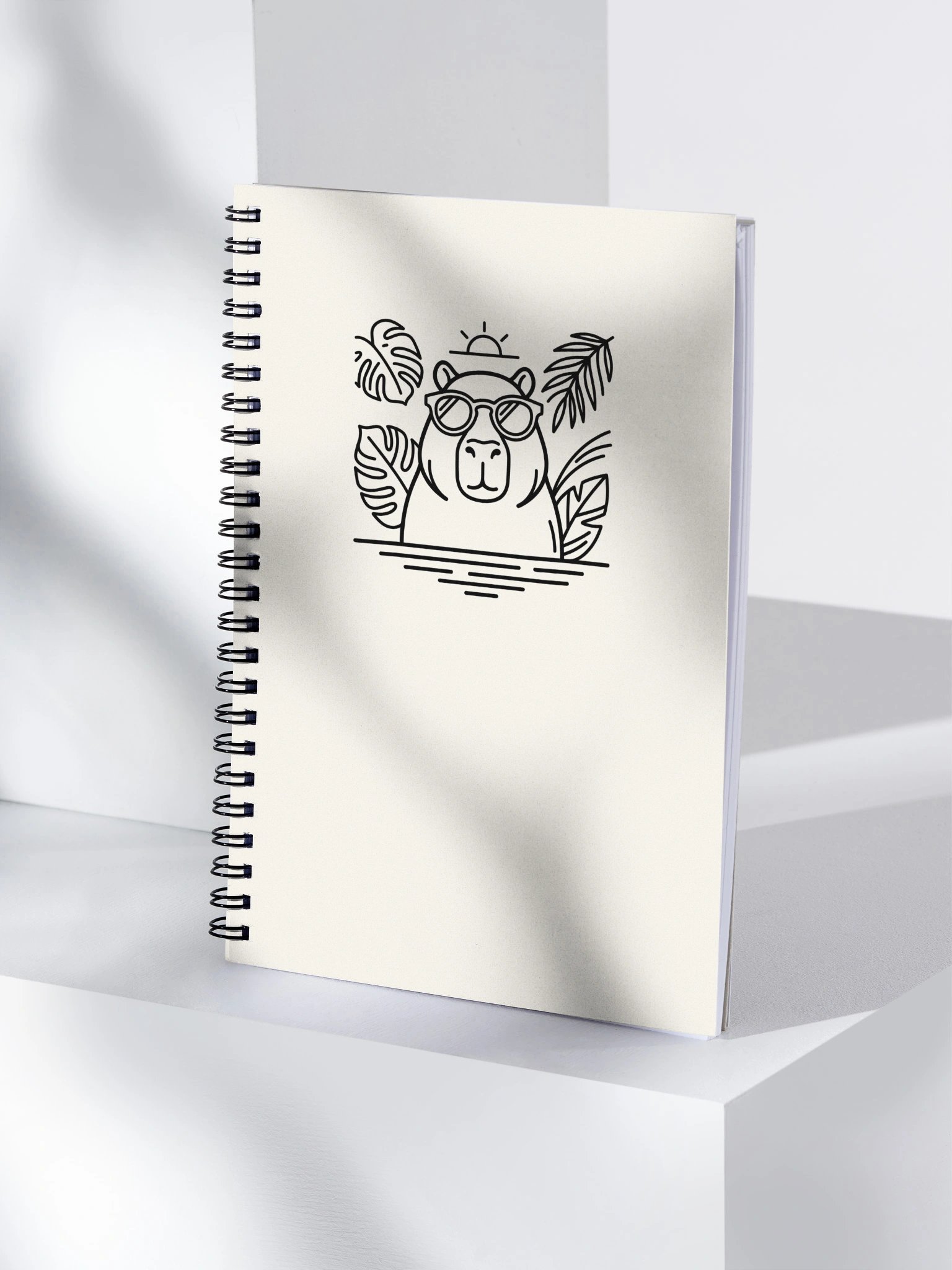 Quiet Tropics Journal Signature Capybara Minimalist Spiral Notebook product image (4)