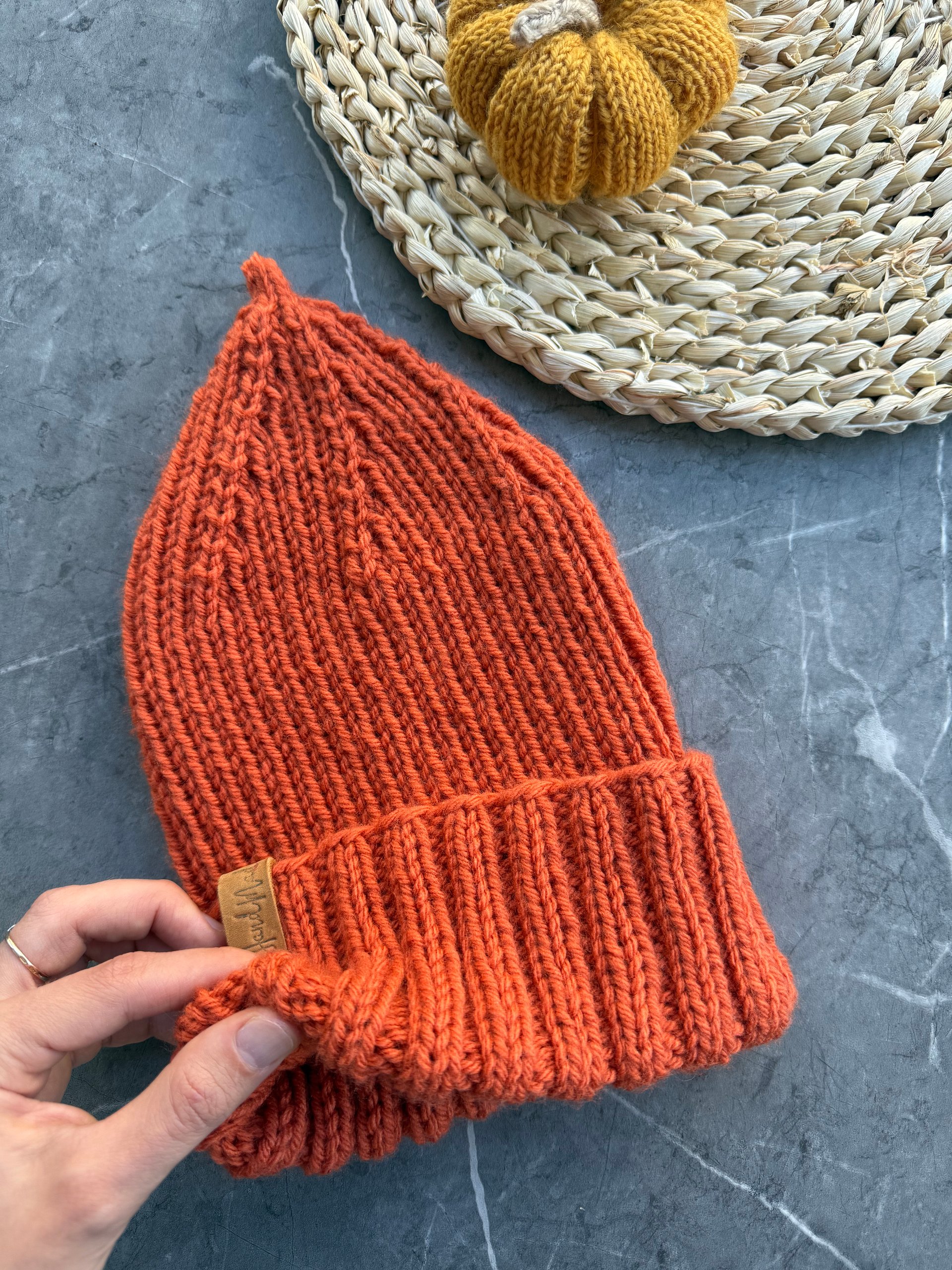 Knit Pumpkin Hat Pattern product image (2)