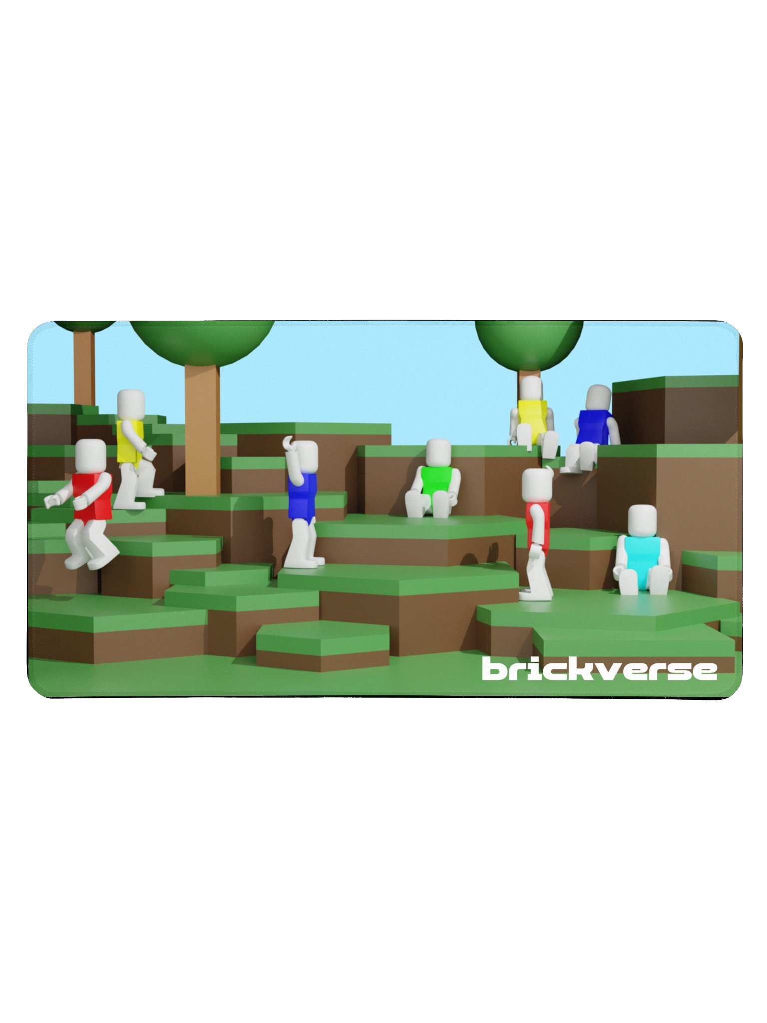 Blocky Landscape Desktop Mat product image (1)