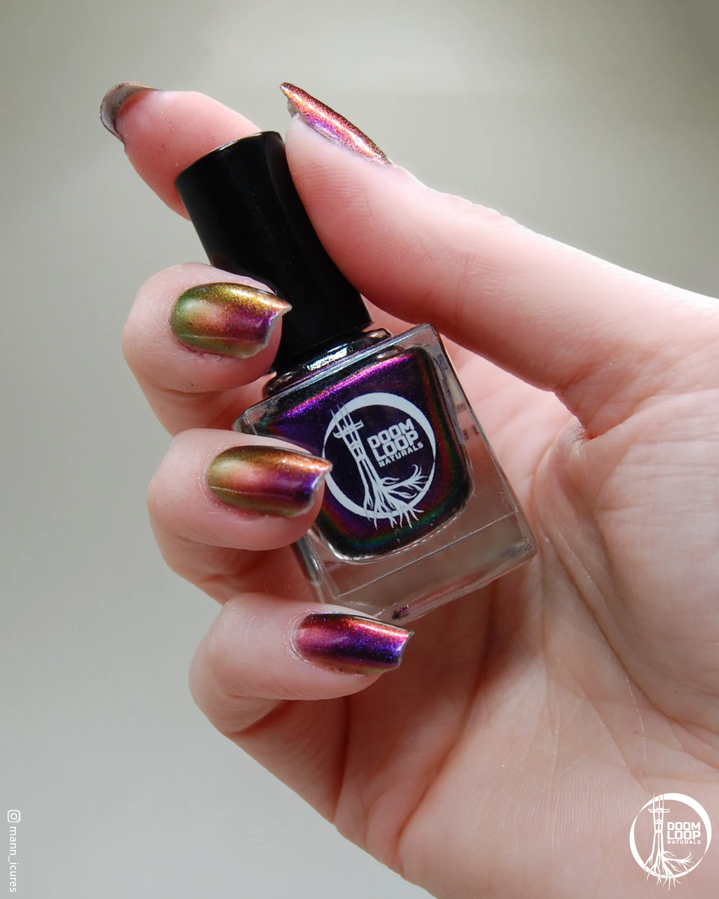 LAWFUL CHAOS - Purple Gold Red Green Multichrome Nail Polish product image (4)