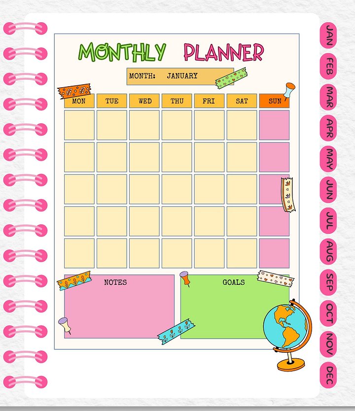The Schooler's Monthly Digital Planner product image (2)