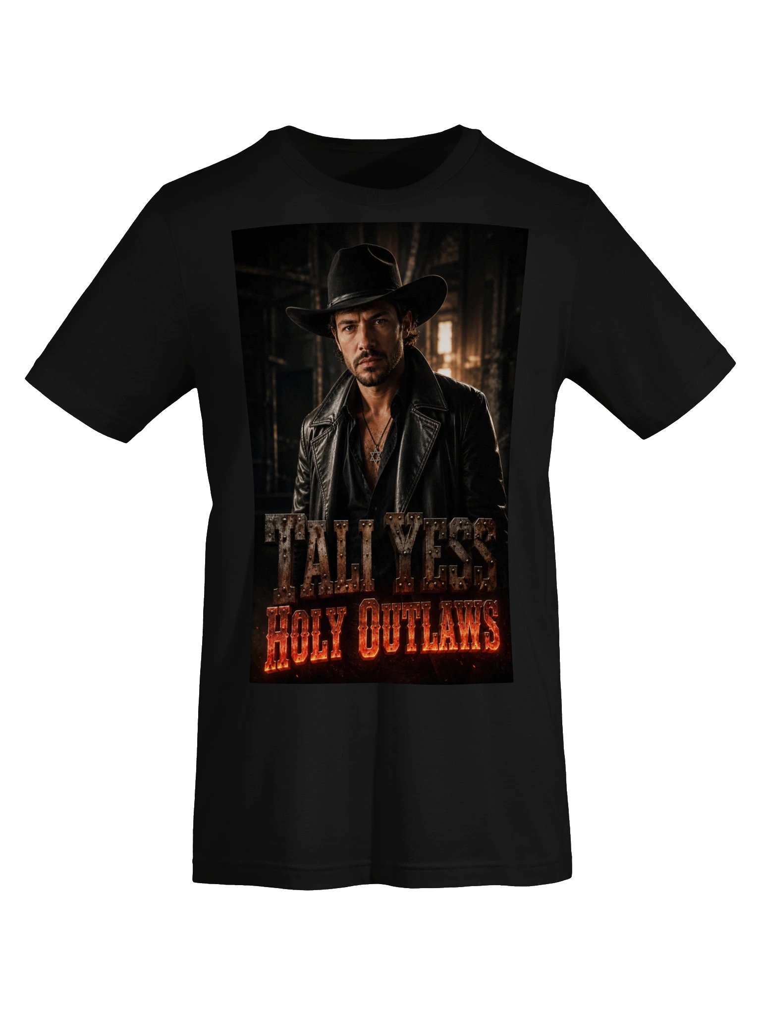 Tali Yess Holy Outlaws — Pose 1 Black T-Shirt product image (5)
