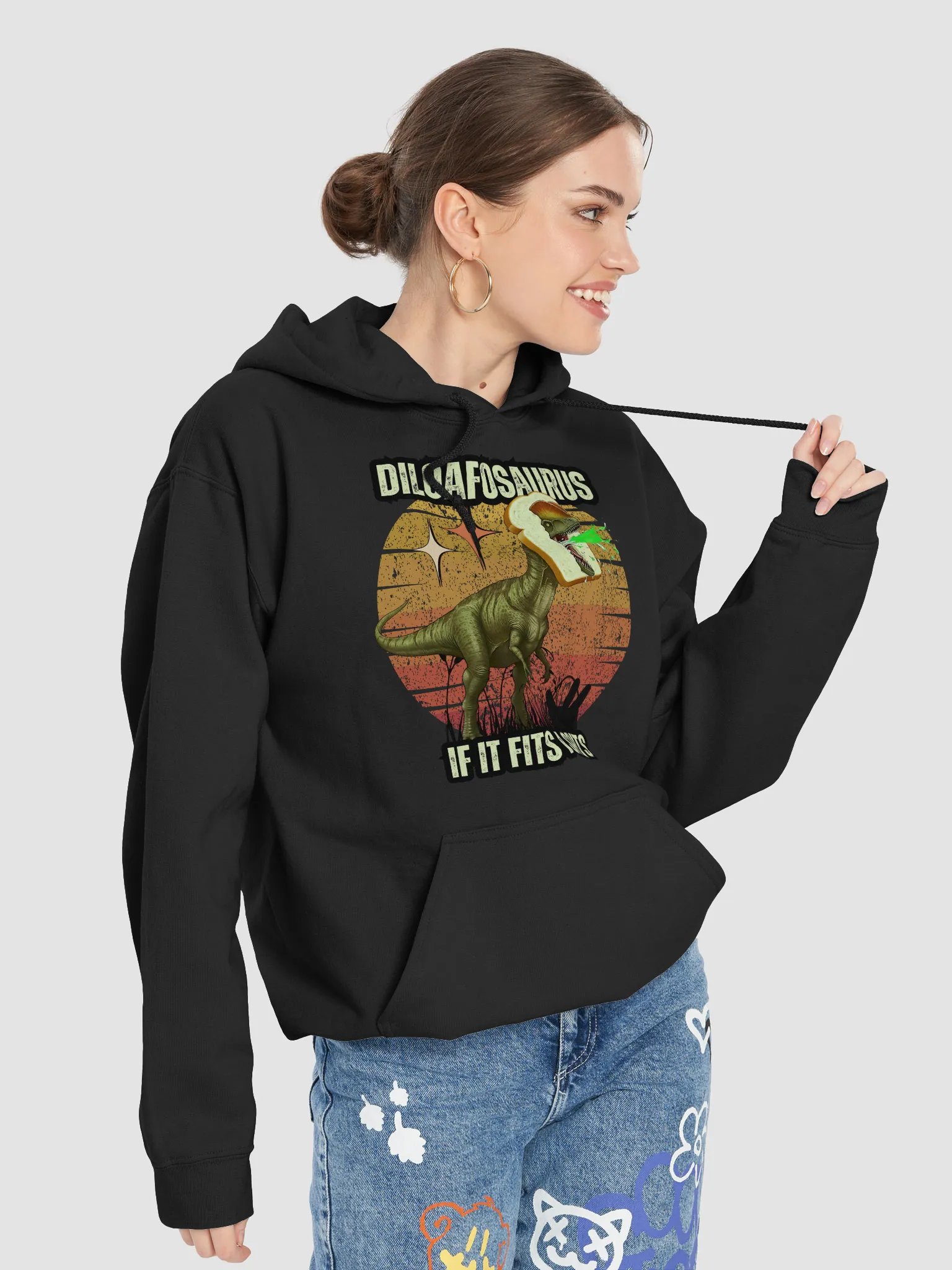 Diloafosaurus - Dilophosaurus and Bread Funny Hoodie product image (69)