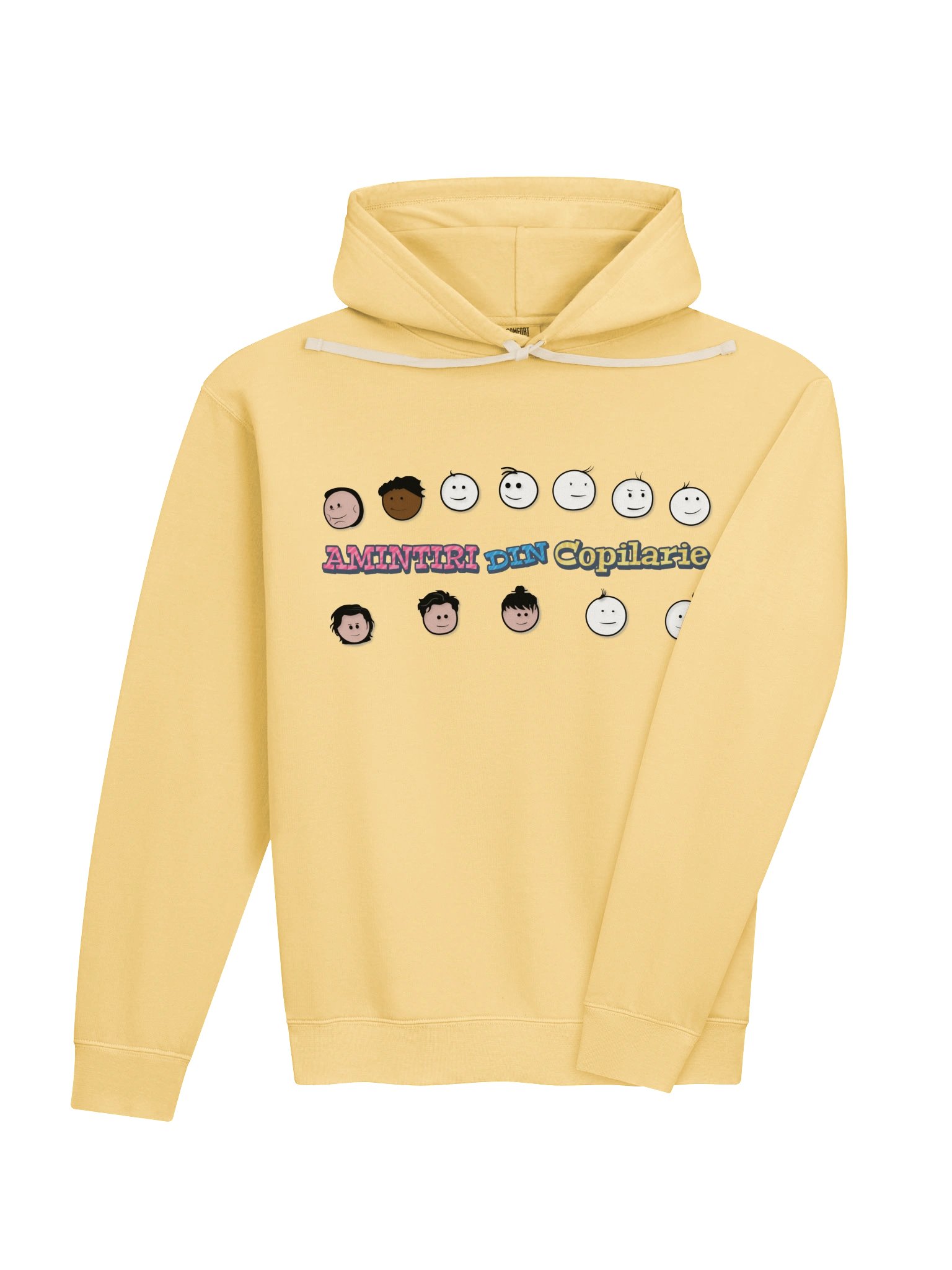 💛 Hanorac Galben Unt Bărbați „Amintiri Din Copilărie” – Personajele product image (4)