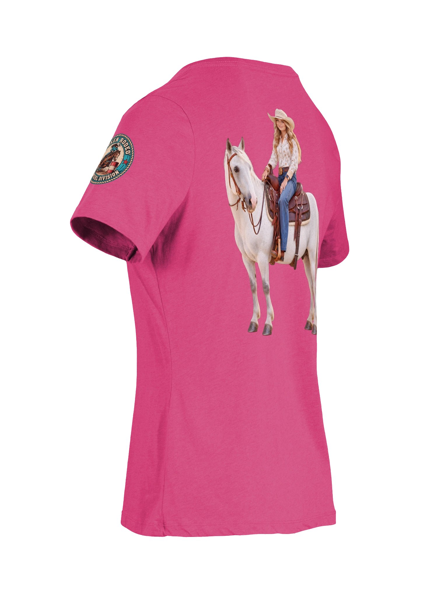 Turquoise Saddle Cowgirl V-Neck T-Shirt | BROKEN RODEO™ product image (46)