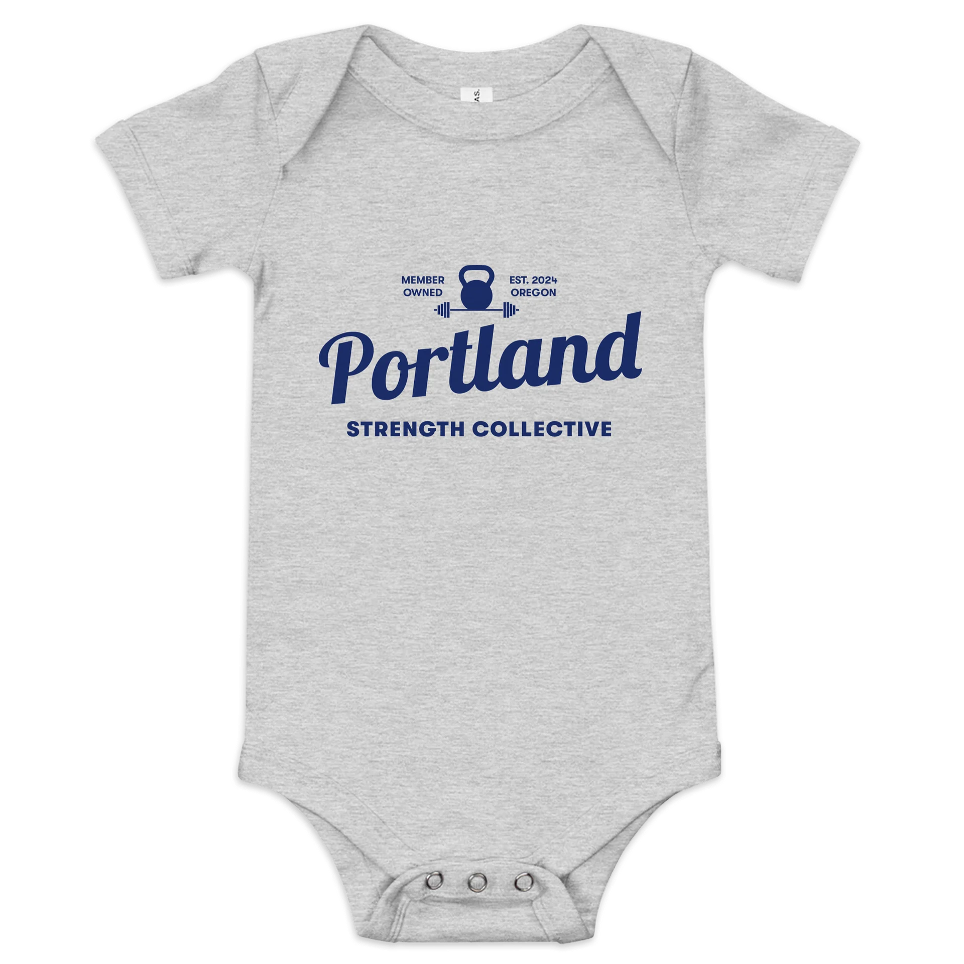 Infant PSC "Say Cheese" Onesie (Blue Logo) product image (1)