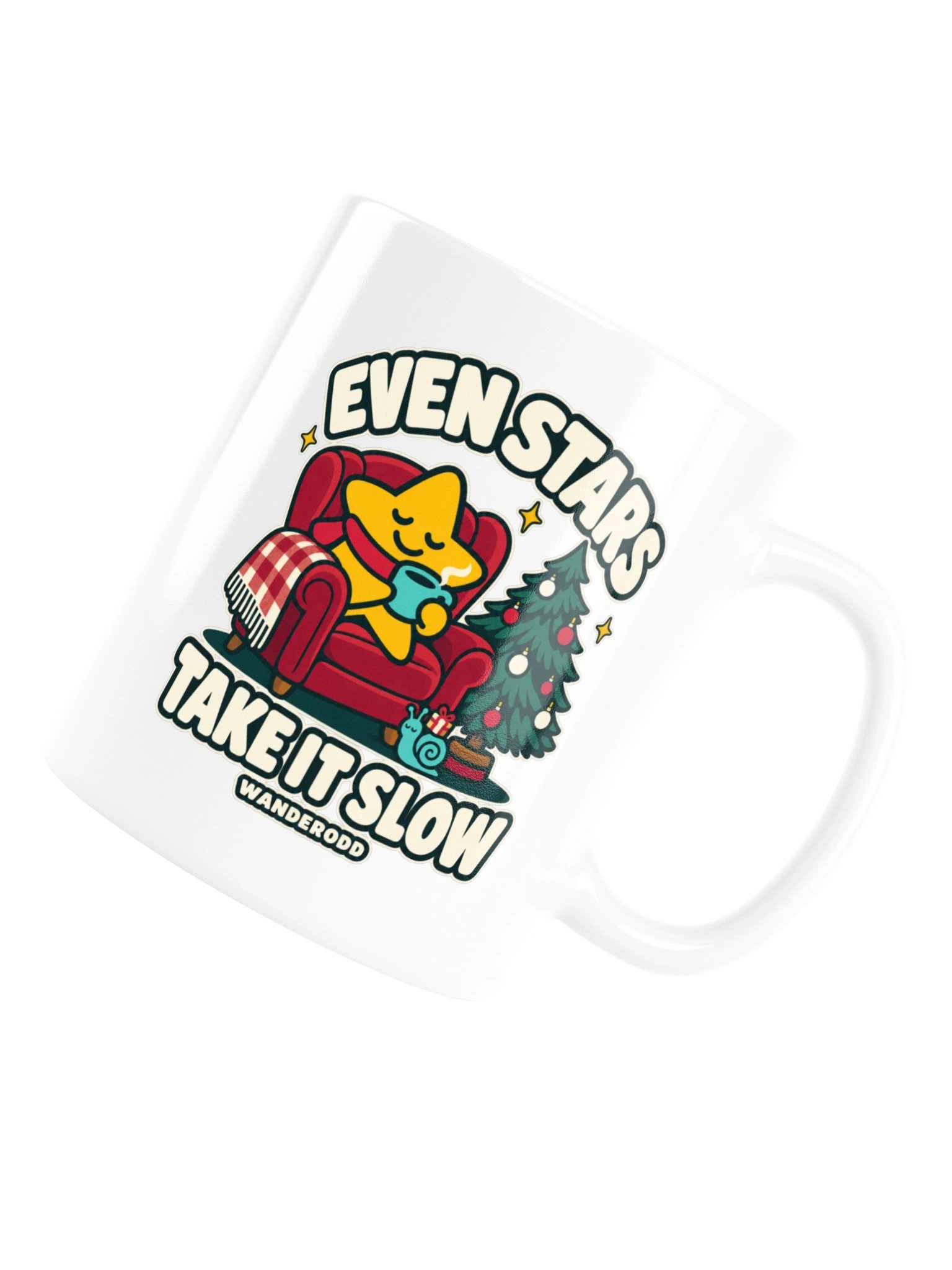 Christmas Star White Coffee Mug – Take It Slow | WanderOdd product image (5)