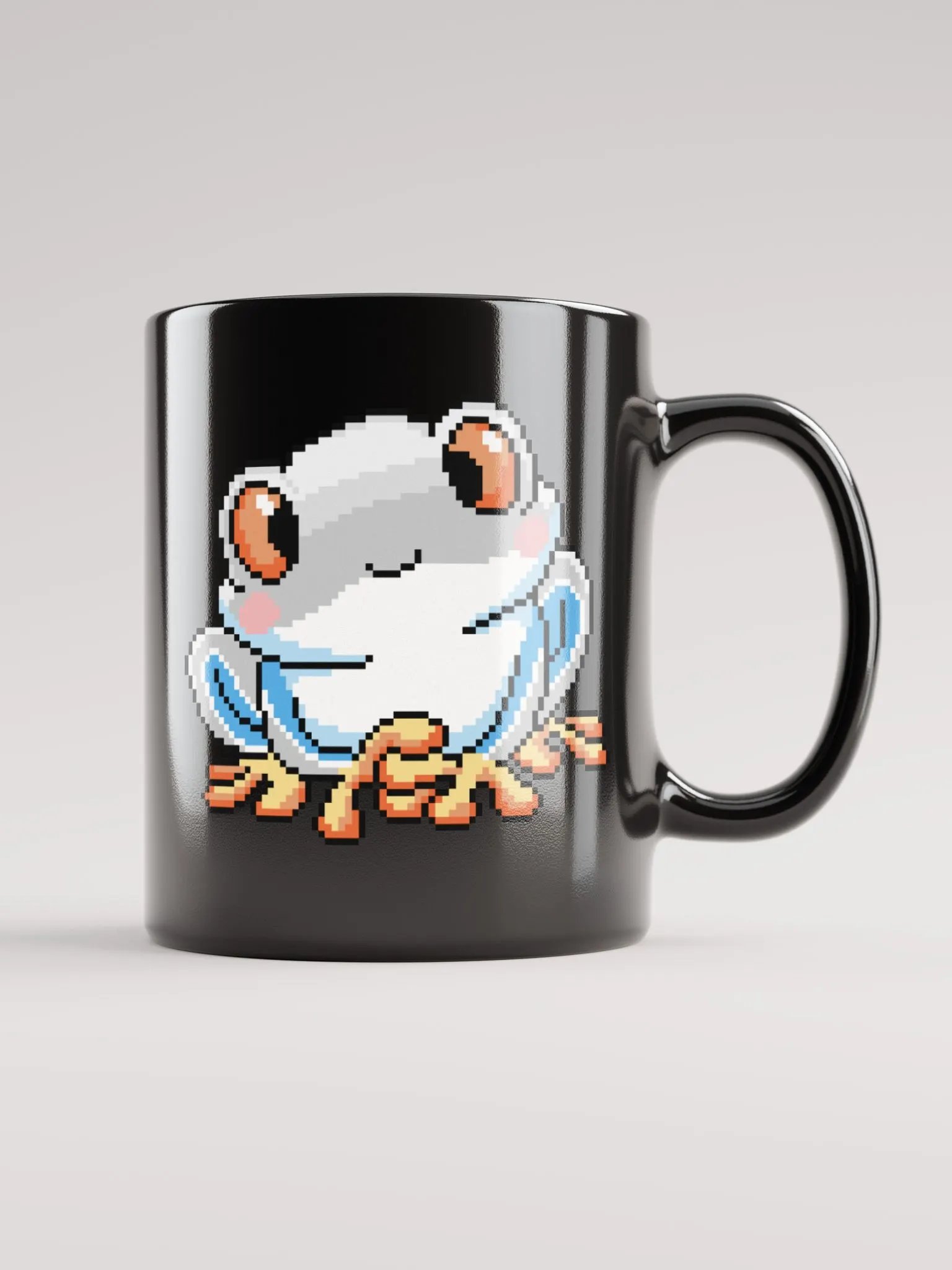White Rip the Frog Black Glossy Mug product image (2)