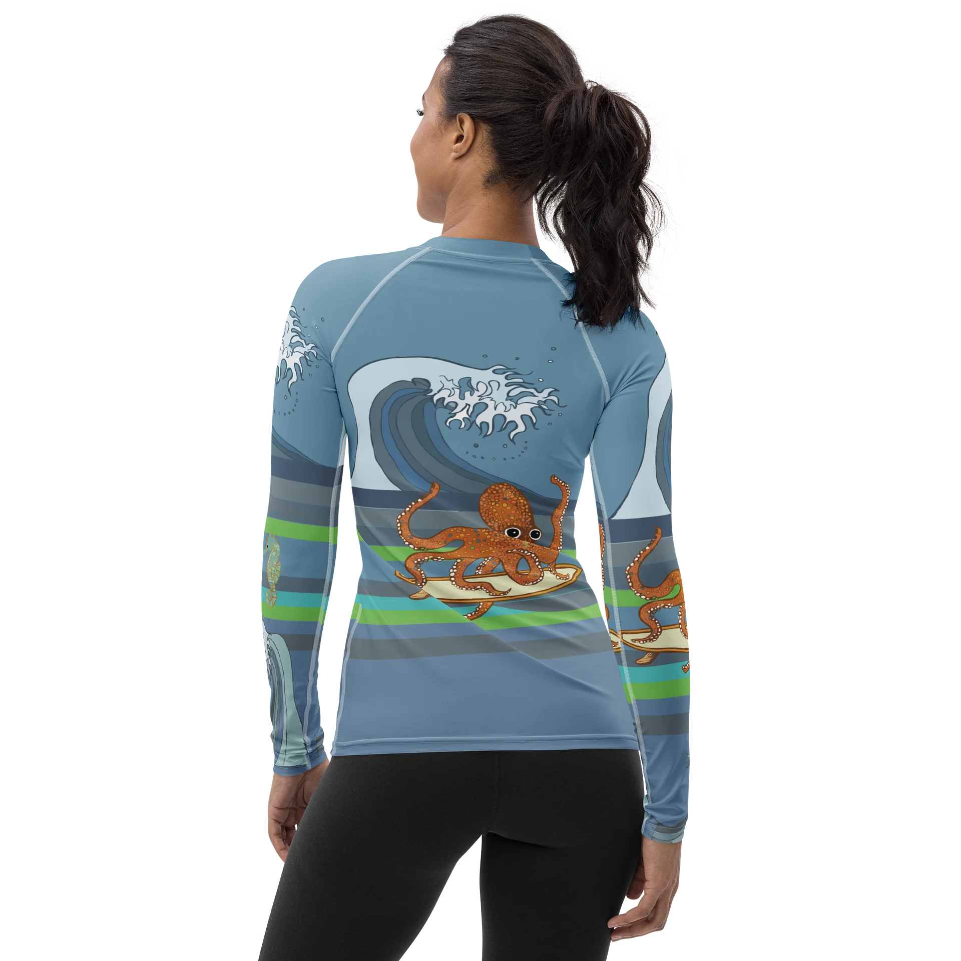 Octopus Wave Women's Rash Guard product image (2)