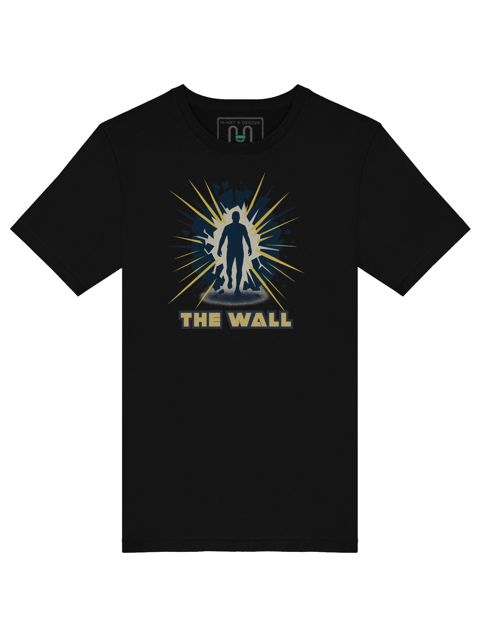 The Wall – Abstract Energy Burst Running Tee Marathon Motivation Shirt - by M-Art & Design product image (5)