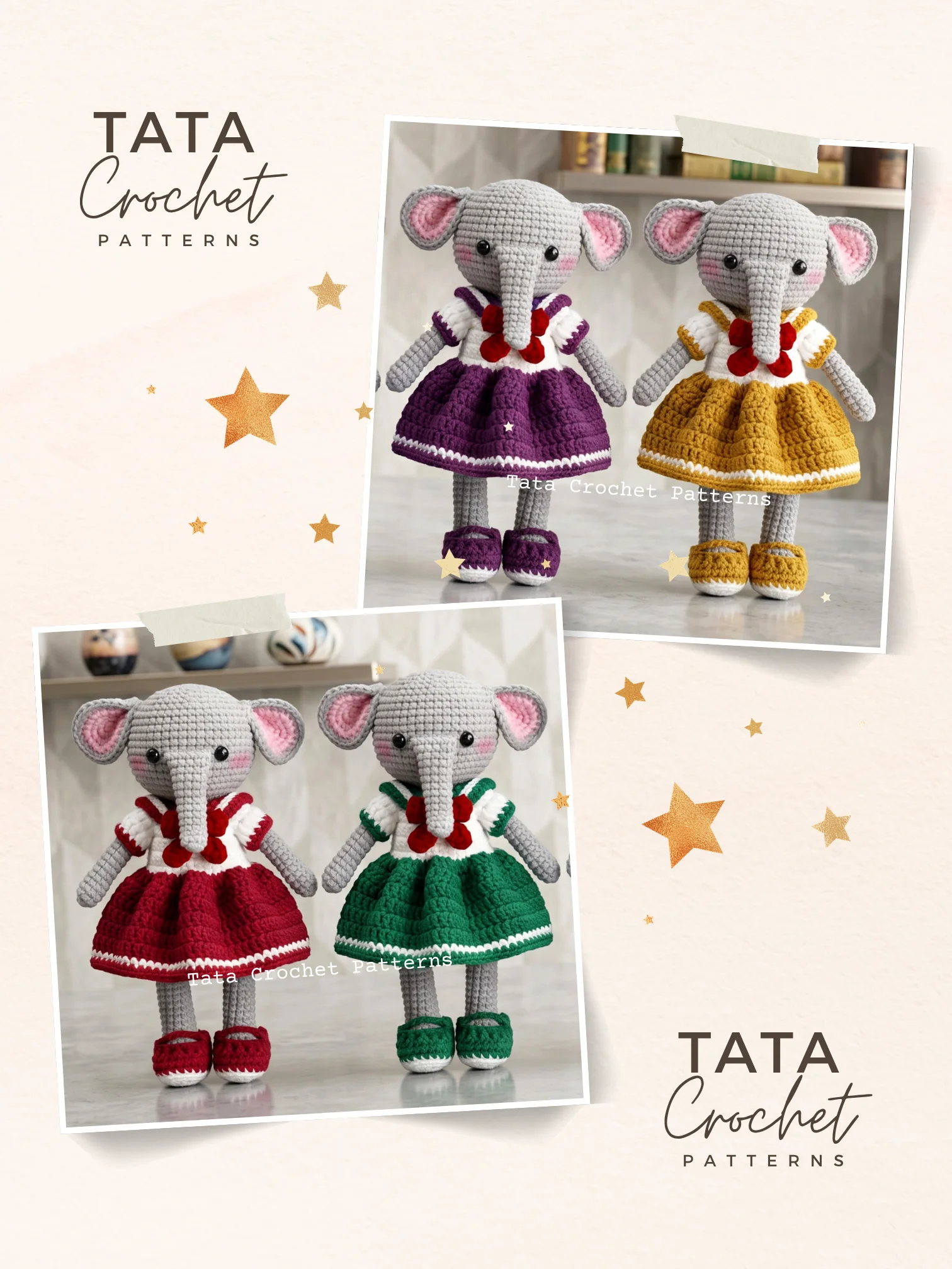 Elly the Kind Elephant – Amigurumi Crochet Pattern | Digital Download PDF product image (3)