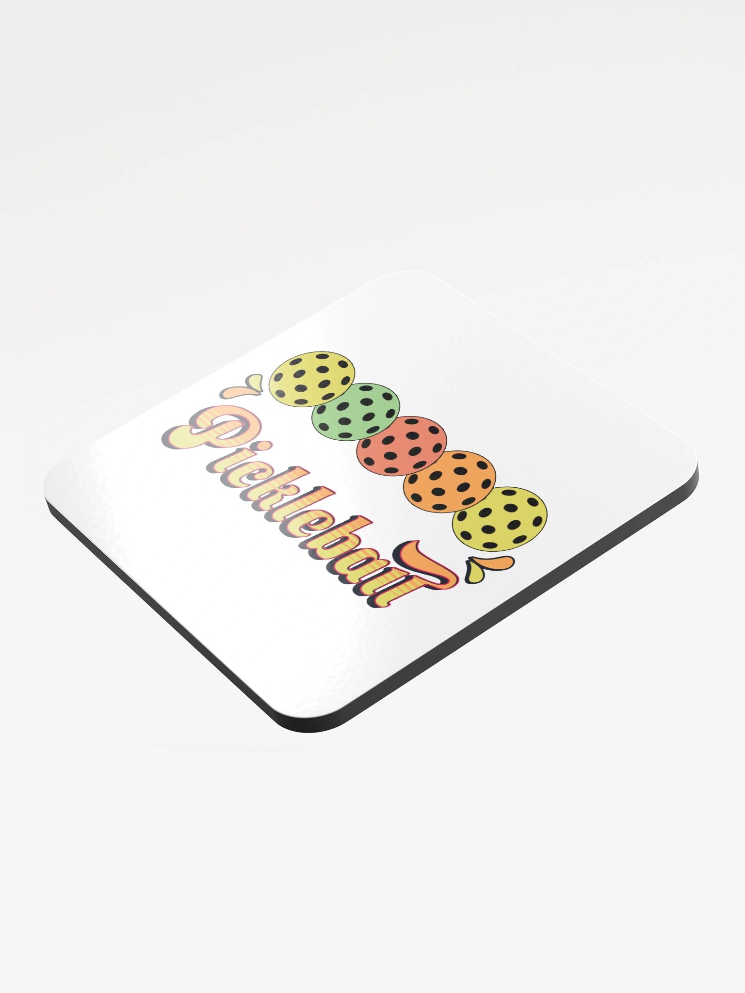 Pickleball Five Ball Row Vibrant Coaster Set product image (4)