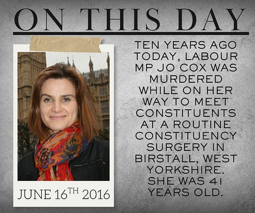 Today marks 10 years since the murder of Jo Cox MP in Birstall, West Yorkshire.
Remembered by many for her commitment to publ...