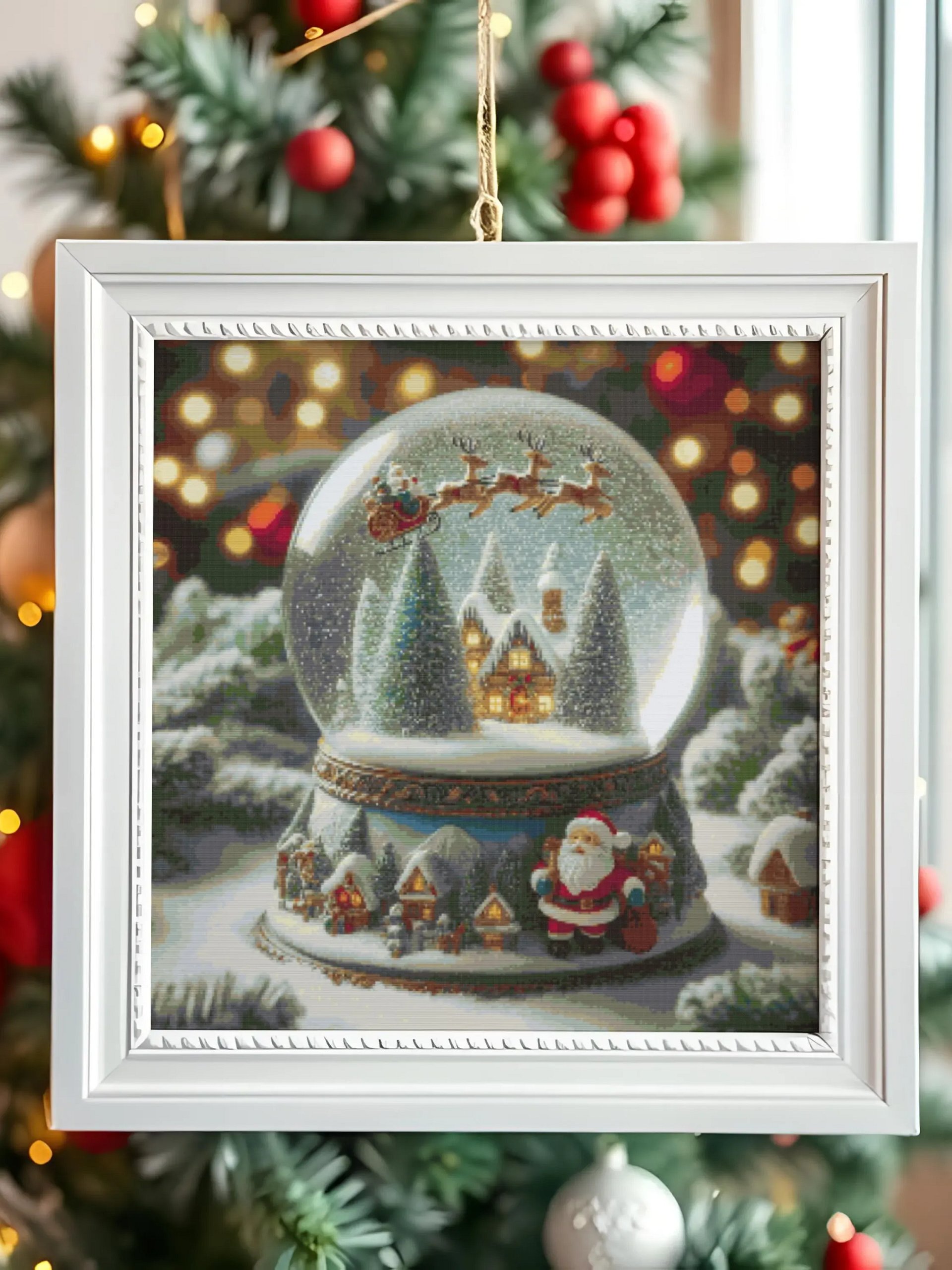 Christmas Snow Globe Cross Stitch Pattern product image (6)