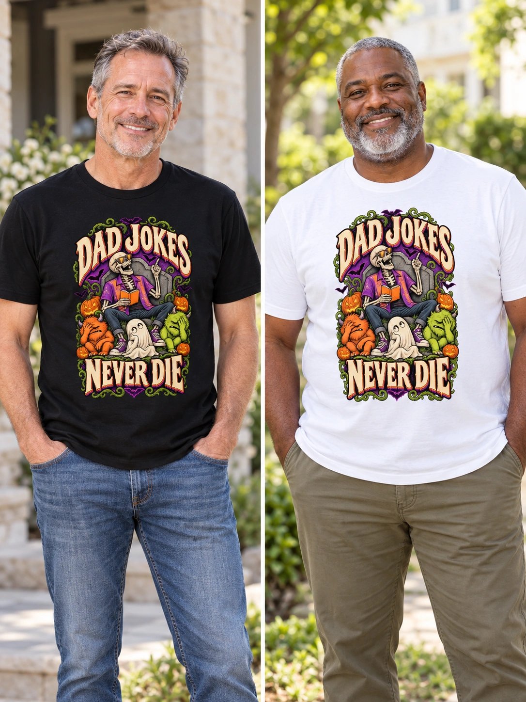 Funny Halloween Dad T-Shirt – Dad Jokes Never Die product image (4)