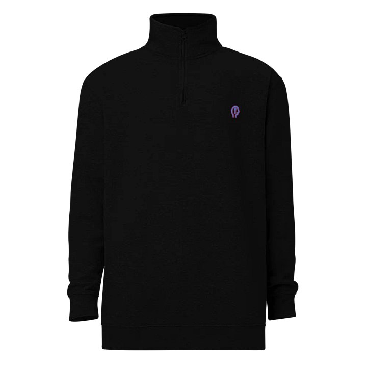 EXCLAIMING MENTALLY (bubblegum design) embroidered quarter zip product image (2)