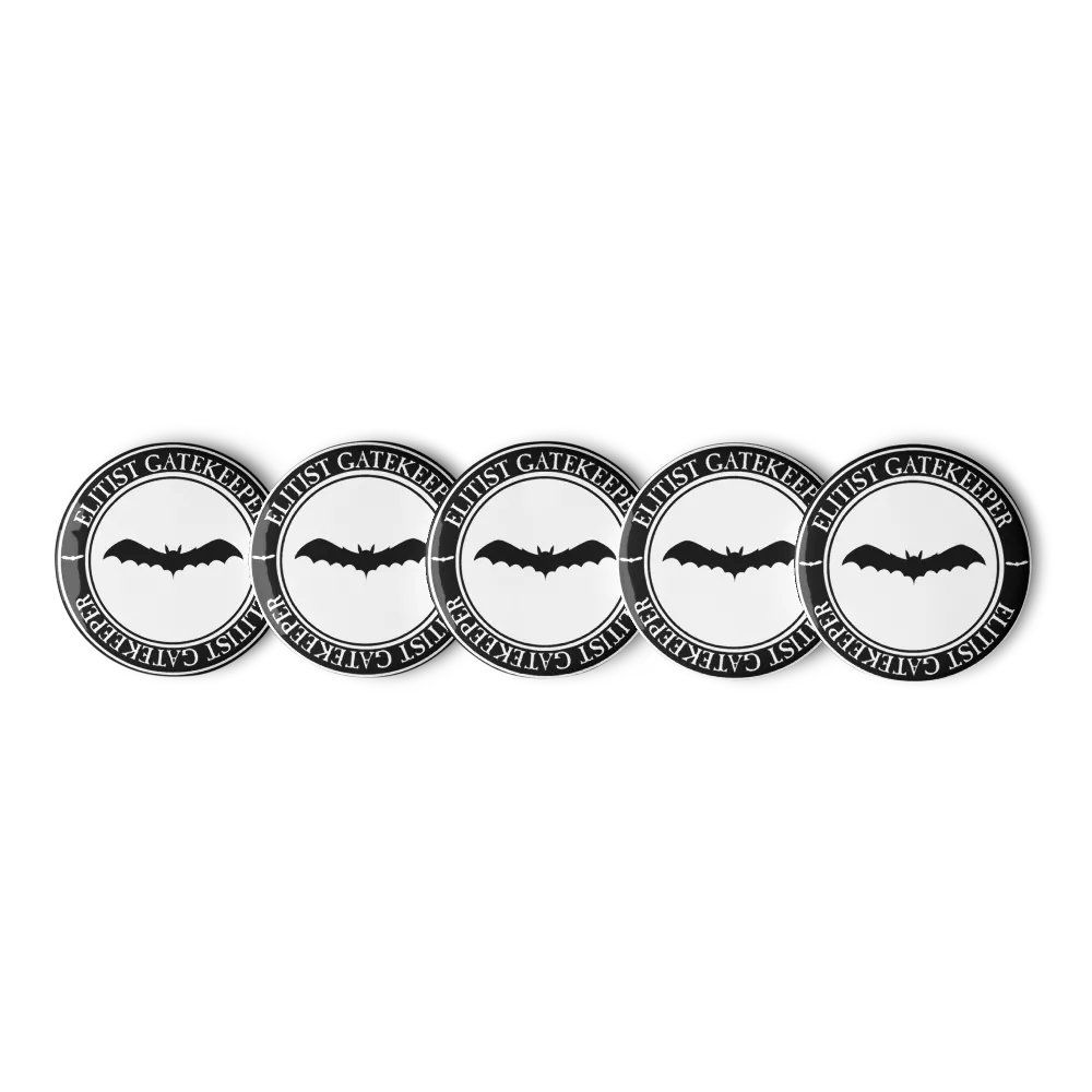 Elitist Gatekeeper Pins White (set of 5) product image (5)