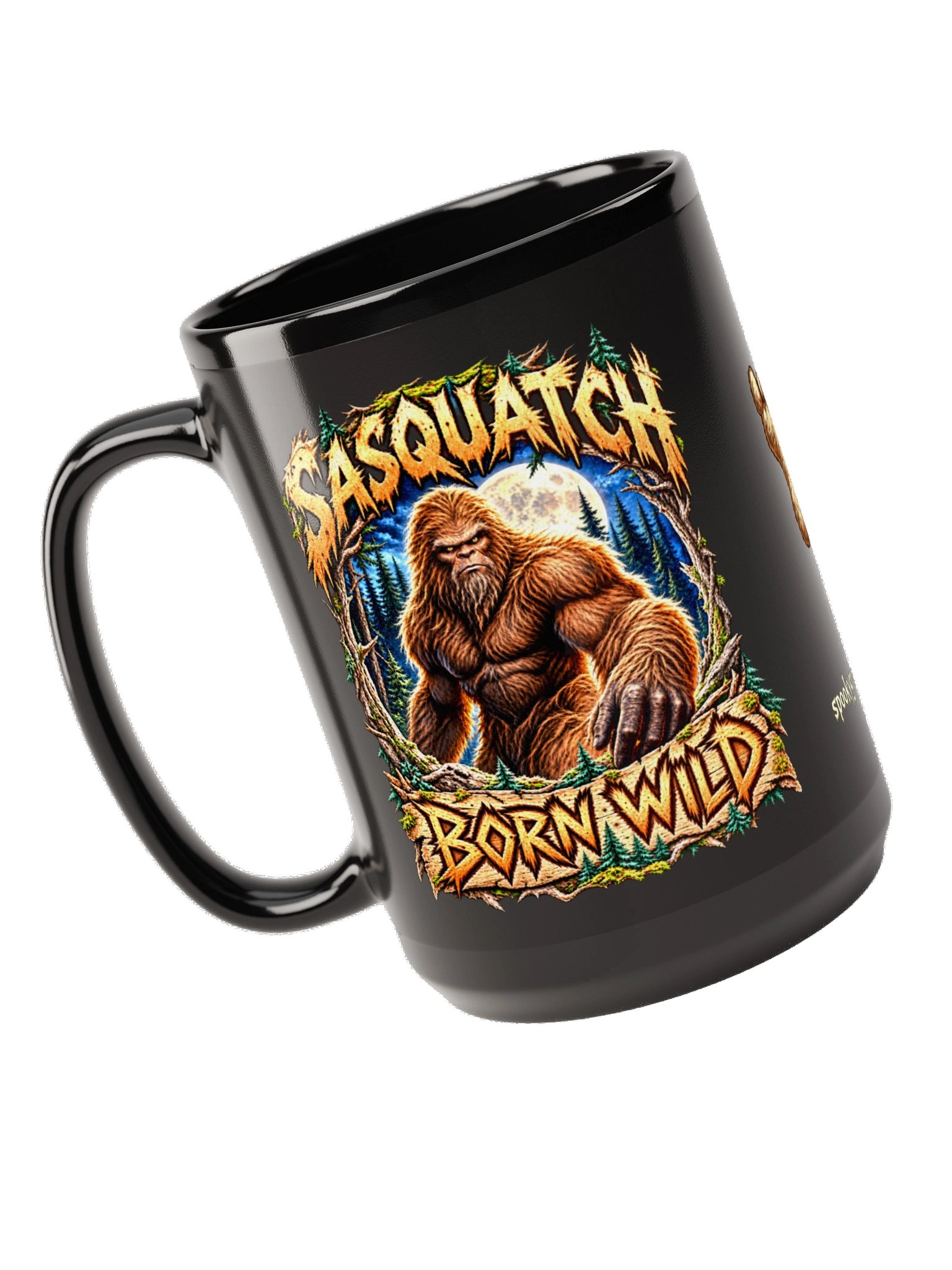 Sasquatch “Born Wild” Black Mug product image (5)