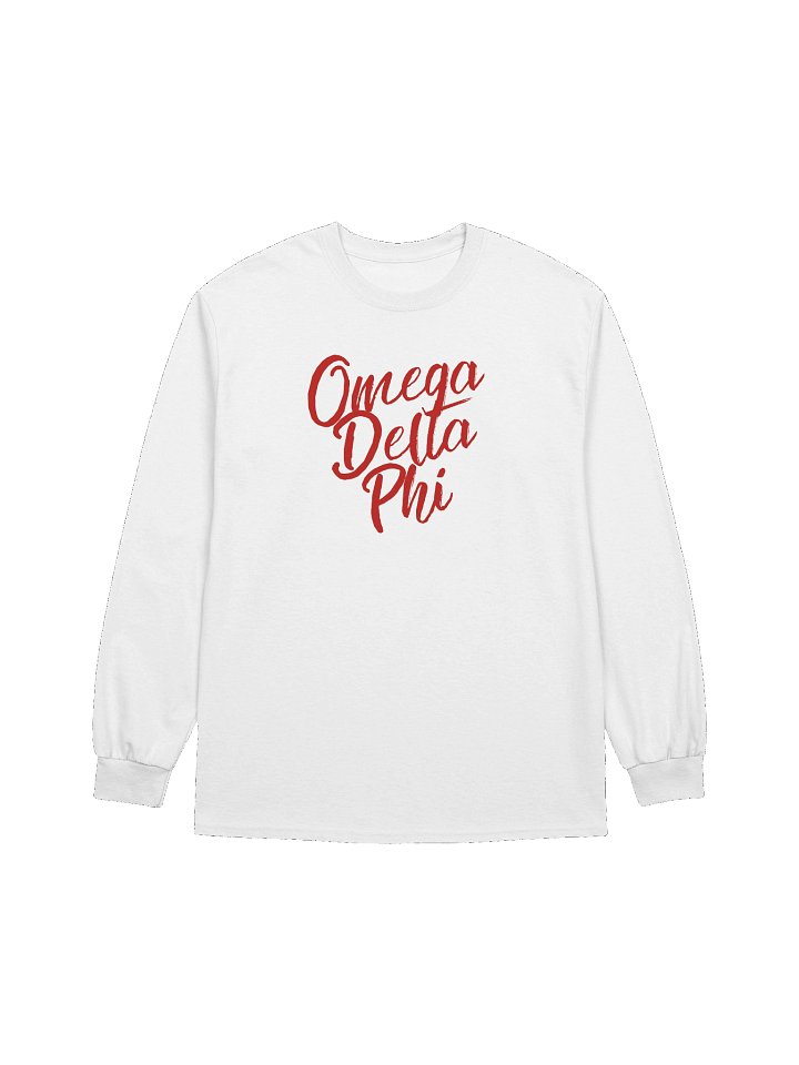 Omega Delta Phi White Long Sleeve Tee product image (1)