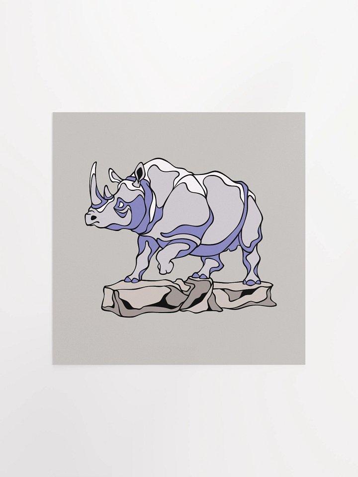 Majestic Rhino - Square Matte Paper Poster product image (1)