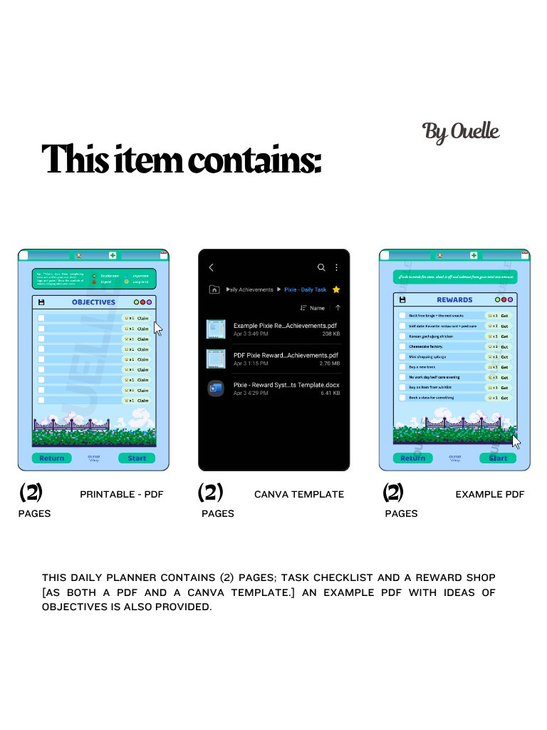 Mobile - Game themed Task Checklist (PDF & Template) product image (7)