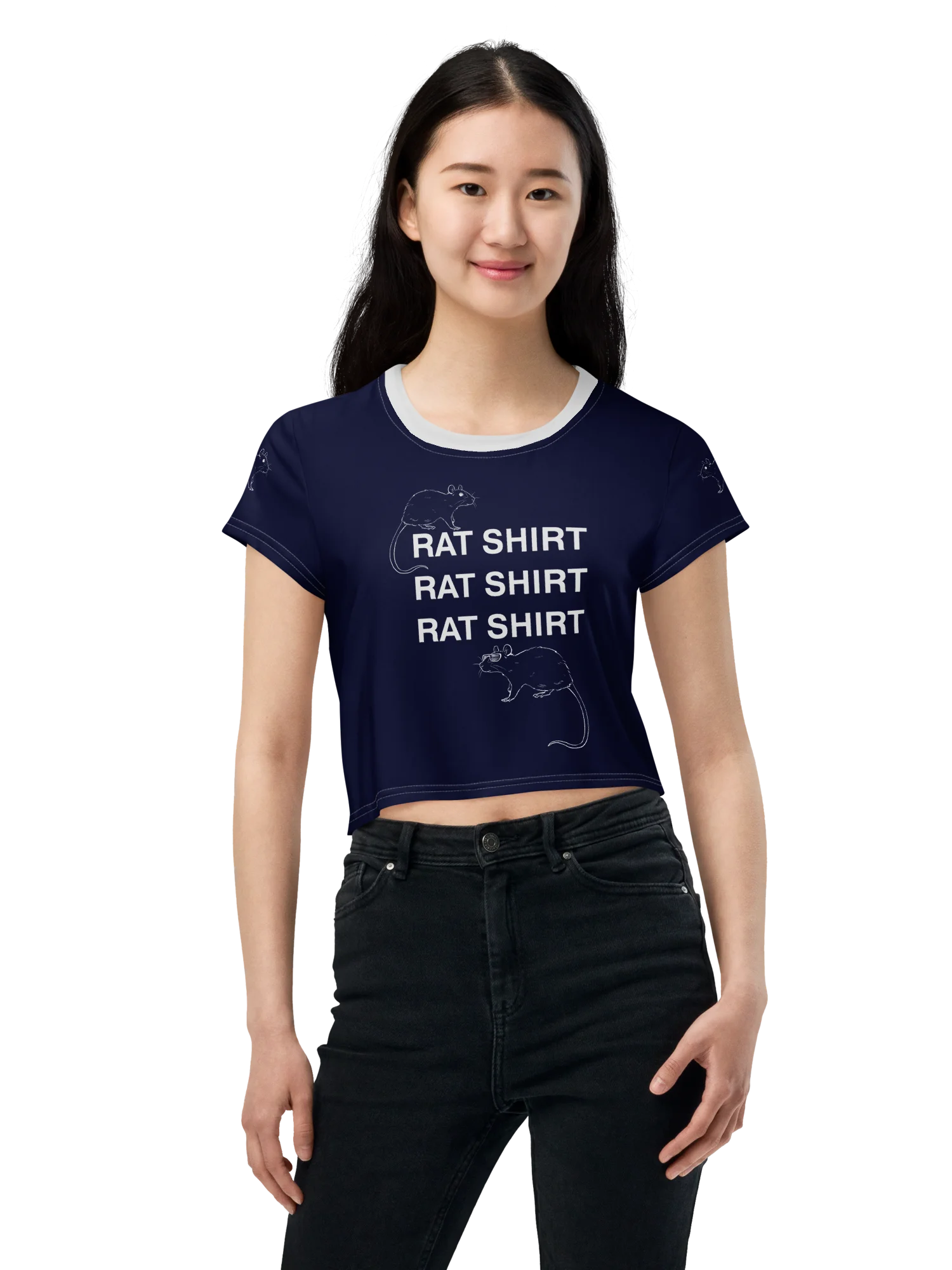 Rat Shirt ft. Rats crop tee product image (1)