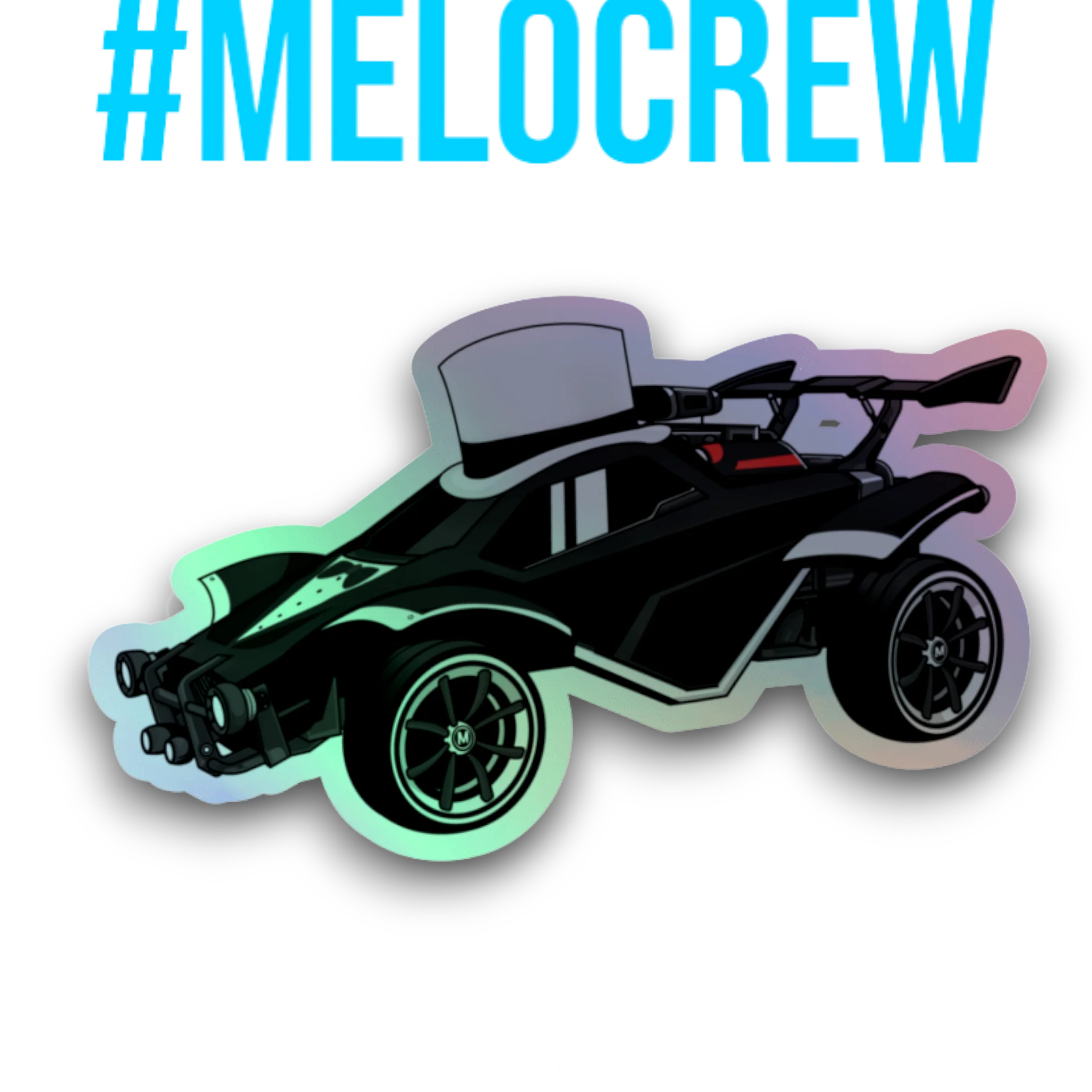 Fancy Carball Bot Car - Holographic Sticker | #MadeByMELO product image (1)