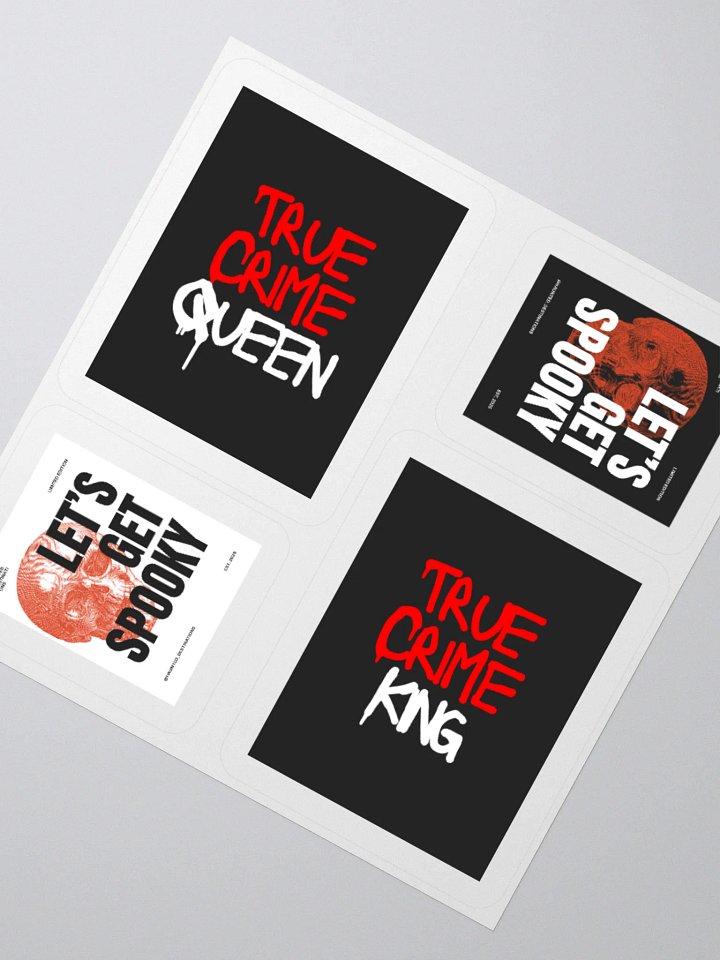 True Crime & Spooky Kiss Cut Stickers Set product image (4)
