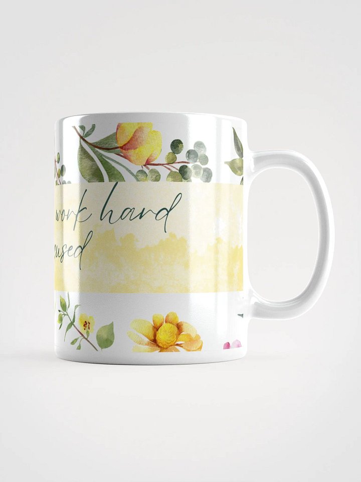 Floral Motivation White Glossy Mug product image (2)