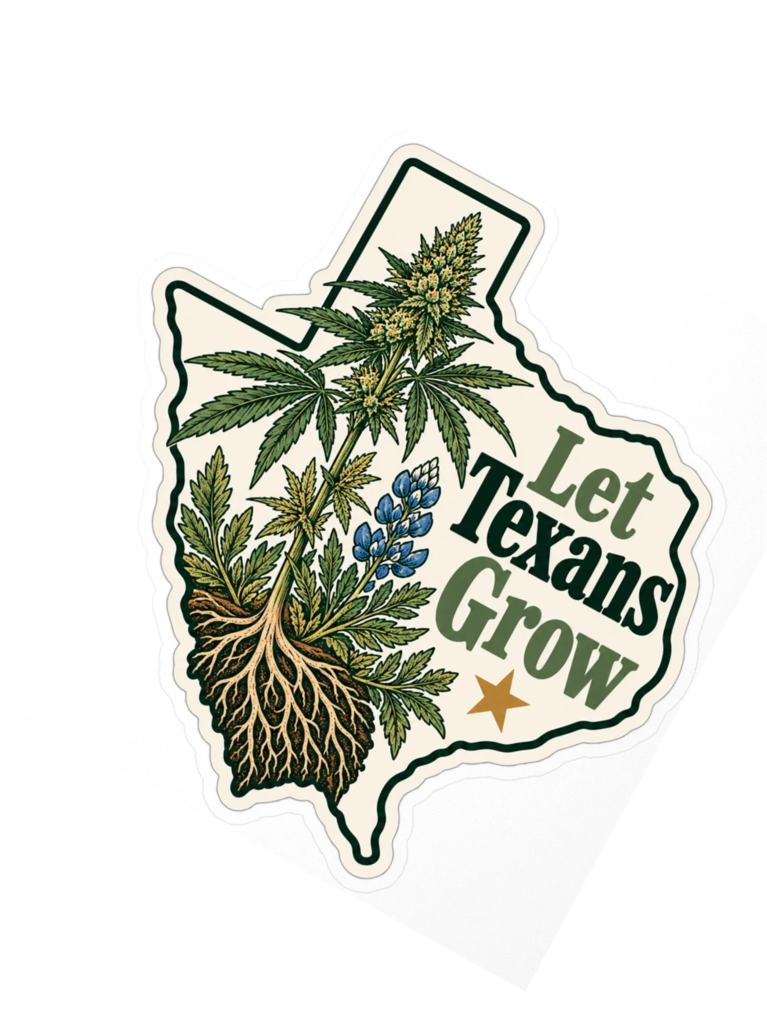 Let Texans Grow! Sticker, view 2