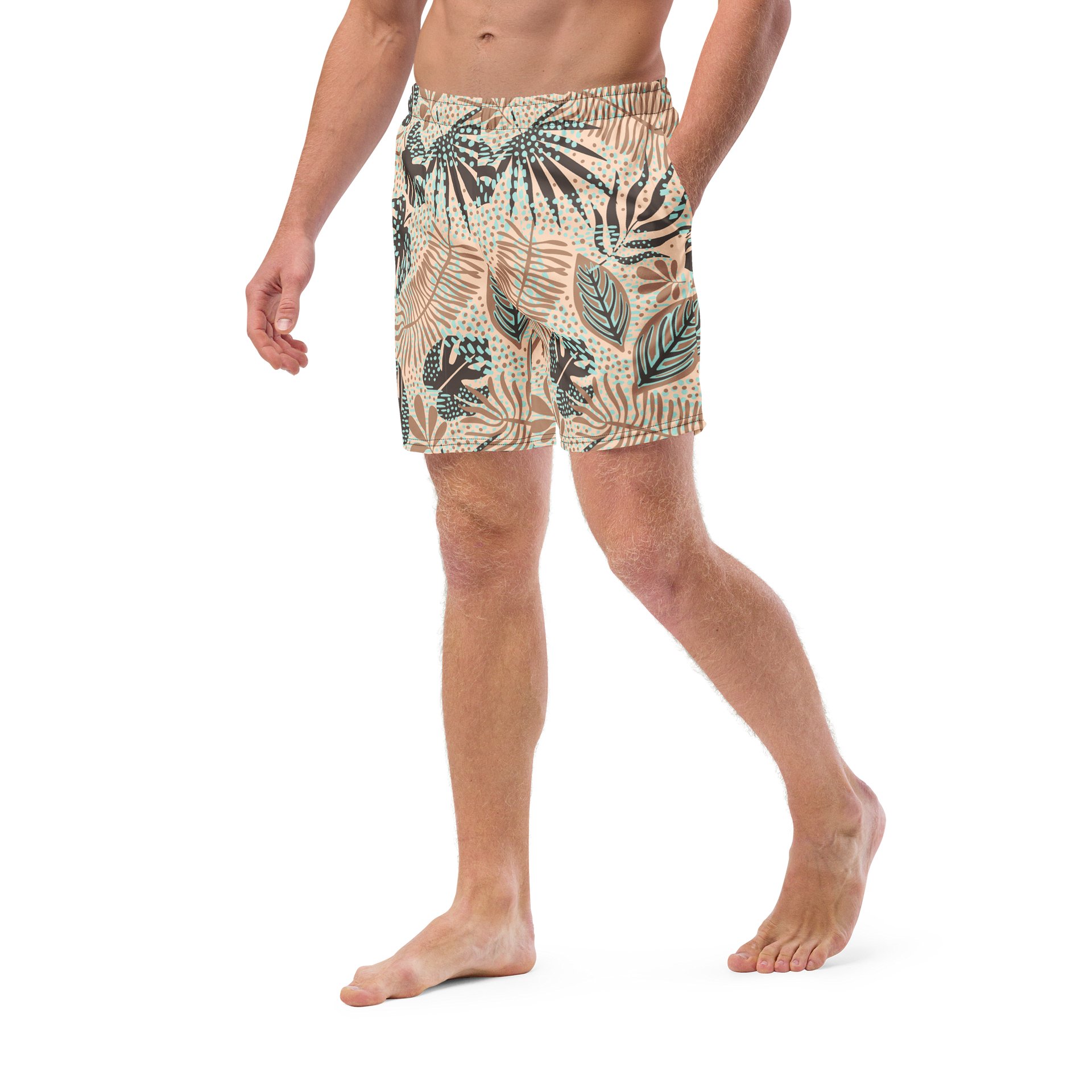 Comfortable Swim Trunks with Tropical Print product image (5)