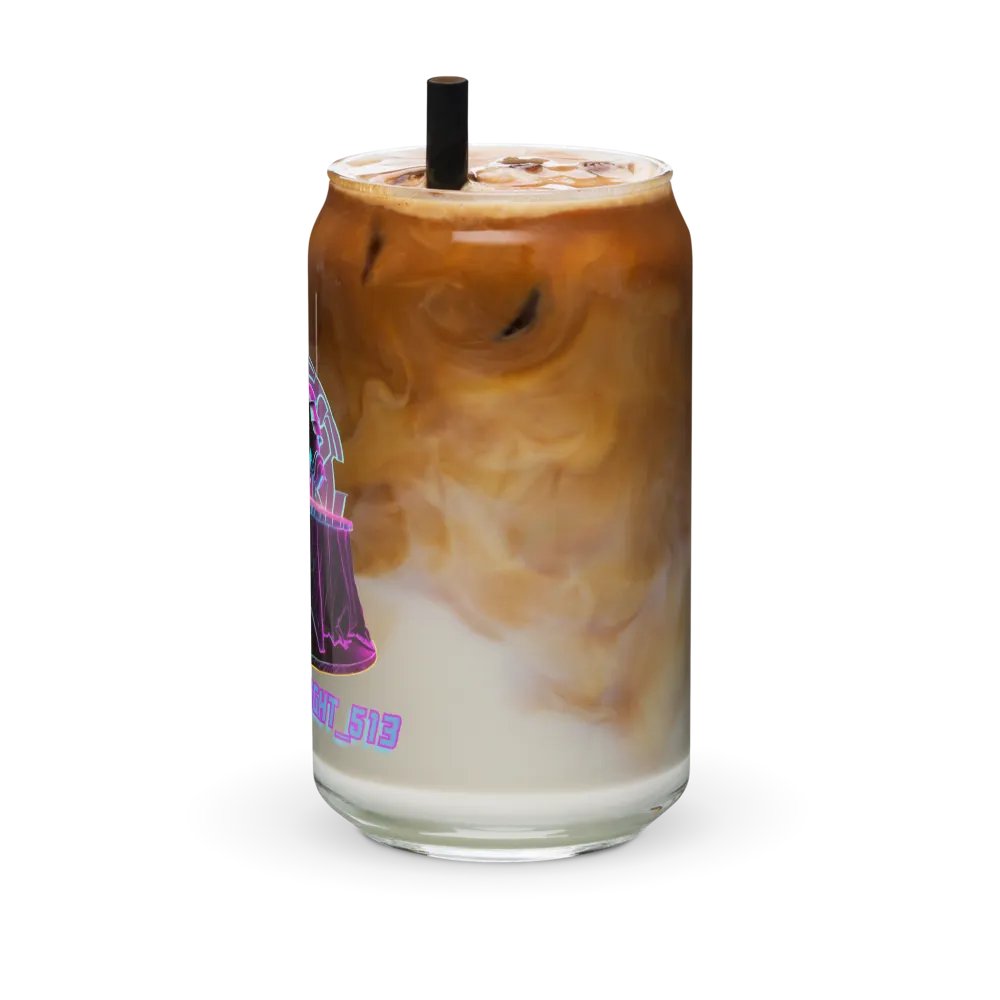 Blackknight_513 Can Shaped Glass Cup w/optional Lid & straw. product image (42)