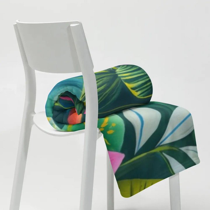 Exotic Jungle Foliage Throw Blanket product image (2)