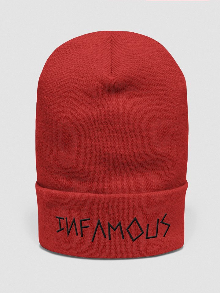 INFAMOUS - Black Text Cuffed Beanie product image (1)